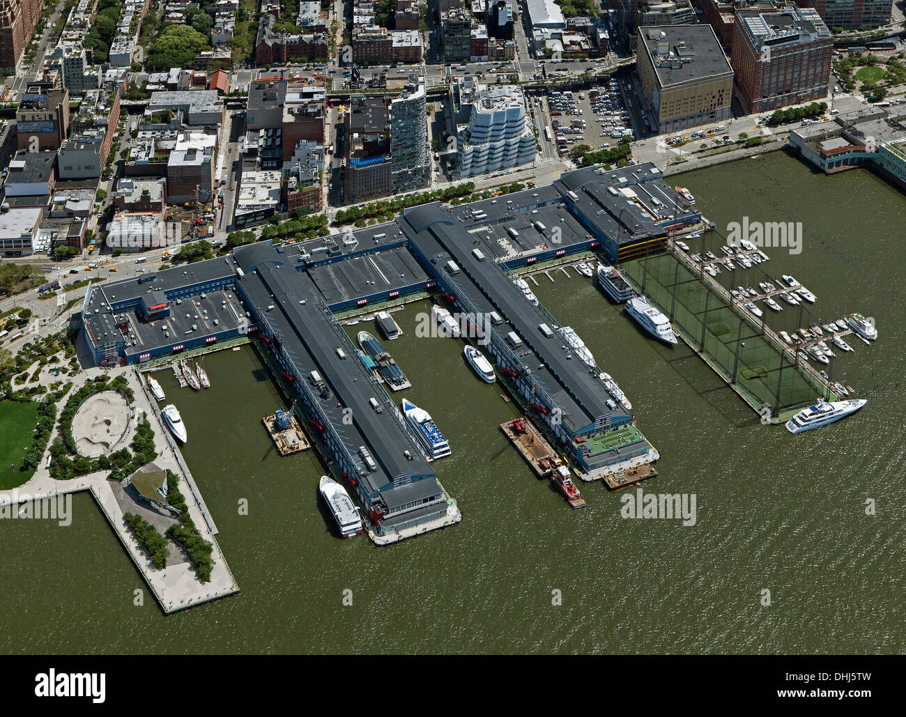 Fotografia aerea Moli Chelsea, Manhattan New York City Foto Stock