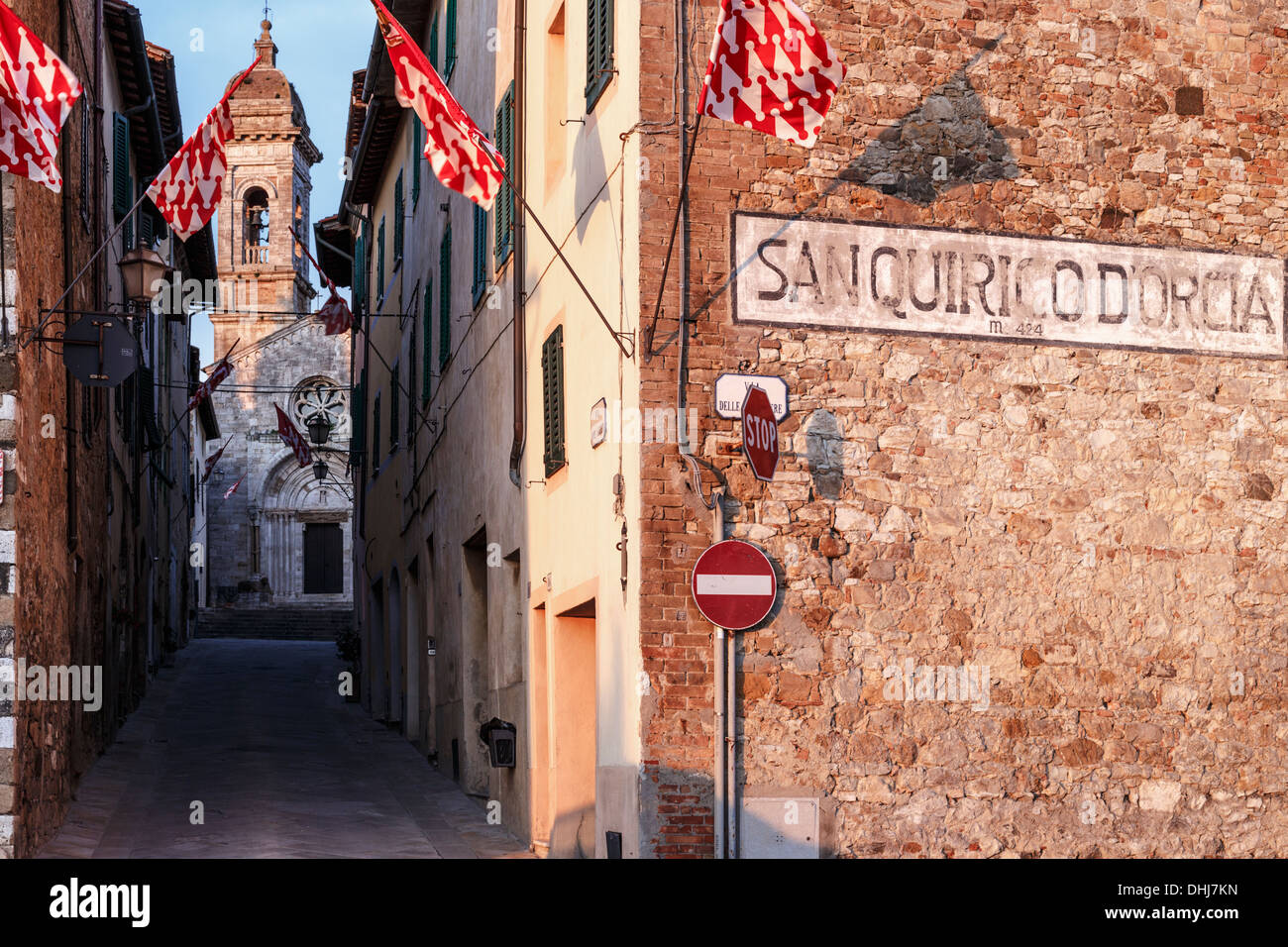 San Quirico d'Orcia, Toscana, Italia. Foto Stock