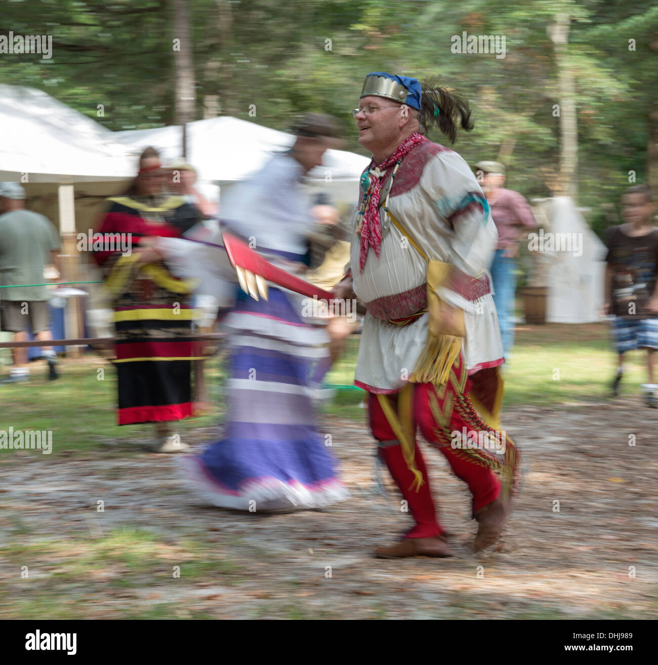 Nativo americano al Festival stato Oleno Park in North Florida. Foto Stock