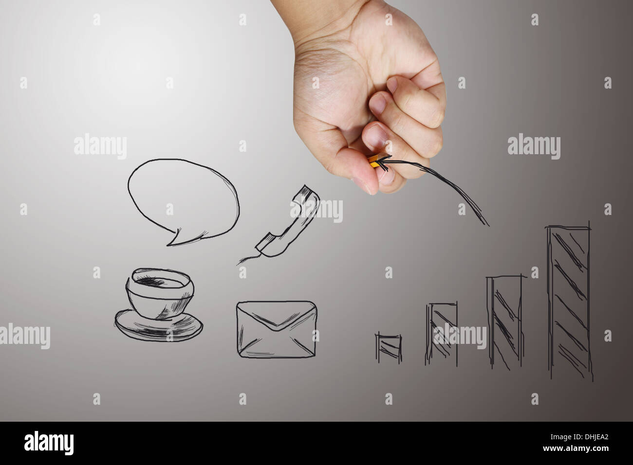 Orientata al business schizzo Foto Stock