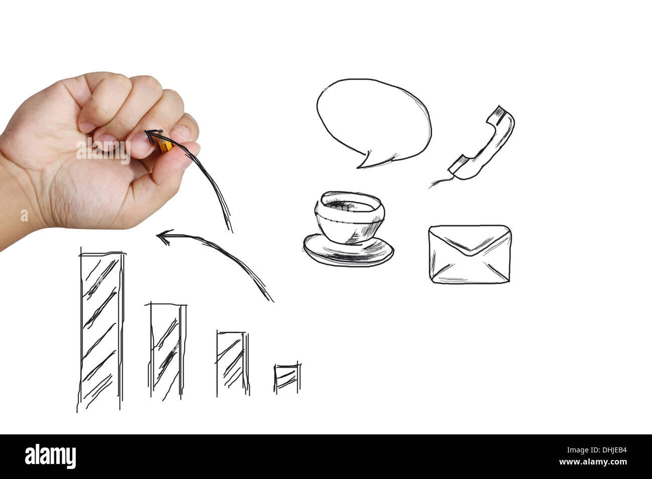 Orientata al business schizzo Foto Stock