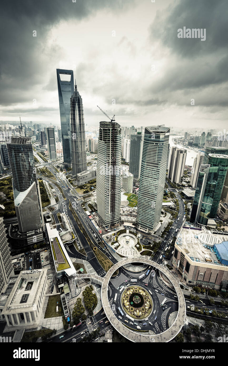 Lujiazui finanziario Center Foto Stock