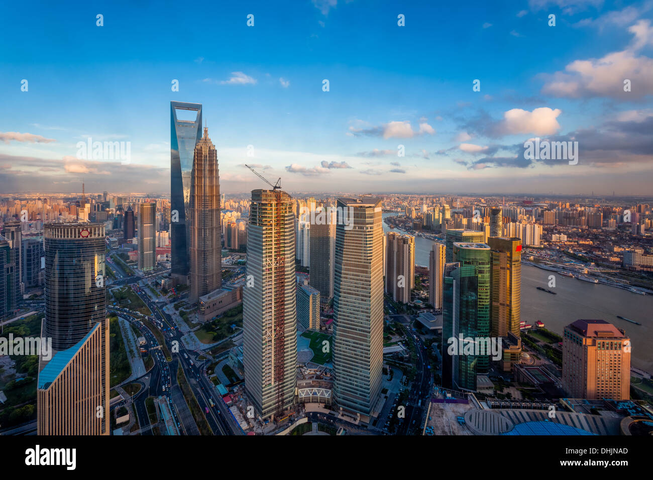 Lujiazui finanziario Center Foto Stock