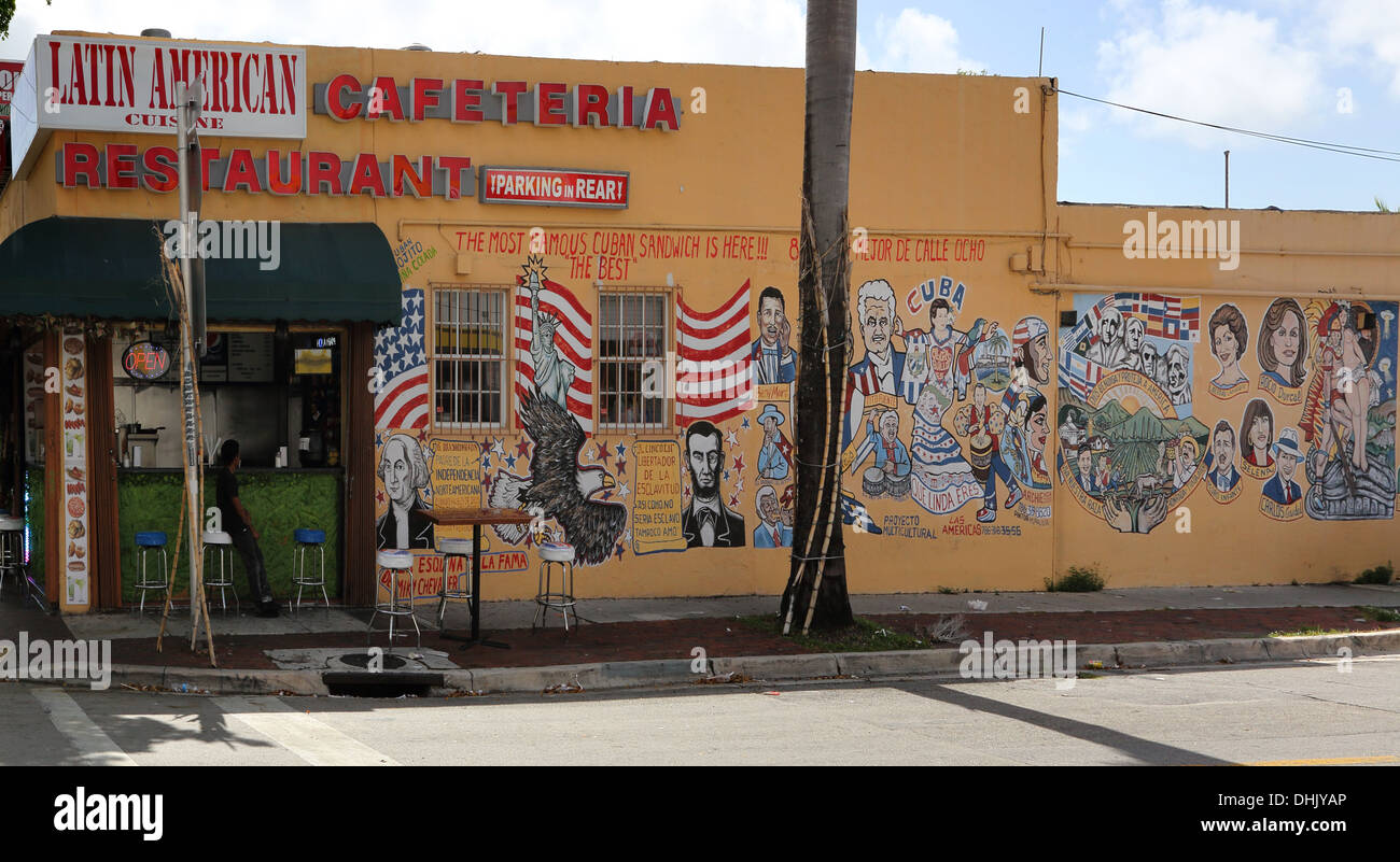 Little Havana di Miami sulla costa della Florida Foto Stock