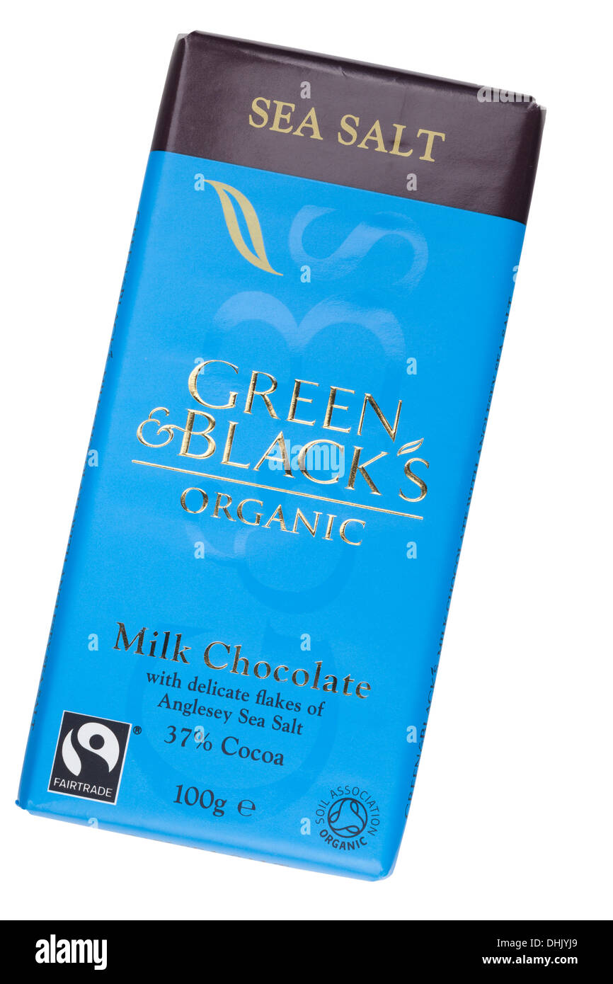 Verde e nero chocolate bar Foto Stock