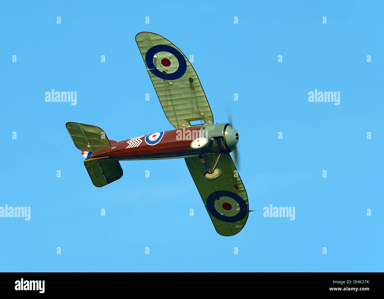 Bristol M1C vintage WW1 monoplan fighter dalla collezione Shuttleworth battenti a Biggleswade.Ottobre battenti giorno 2013. Foto Stock