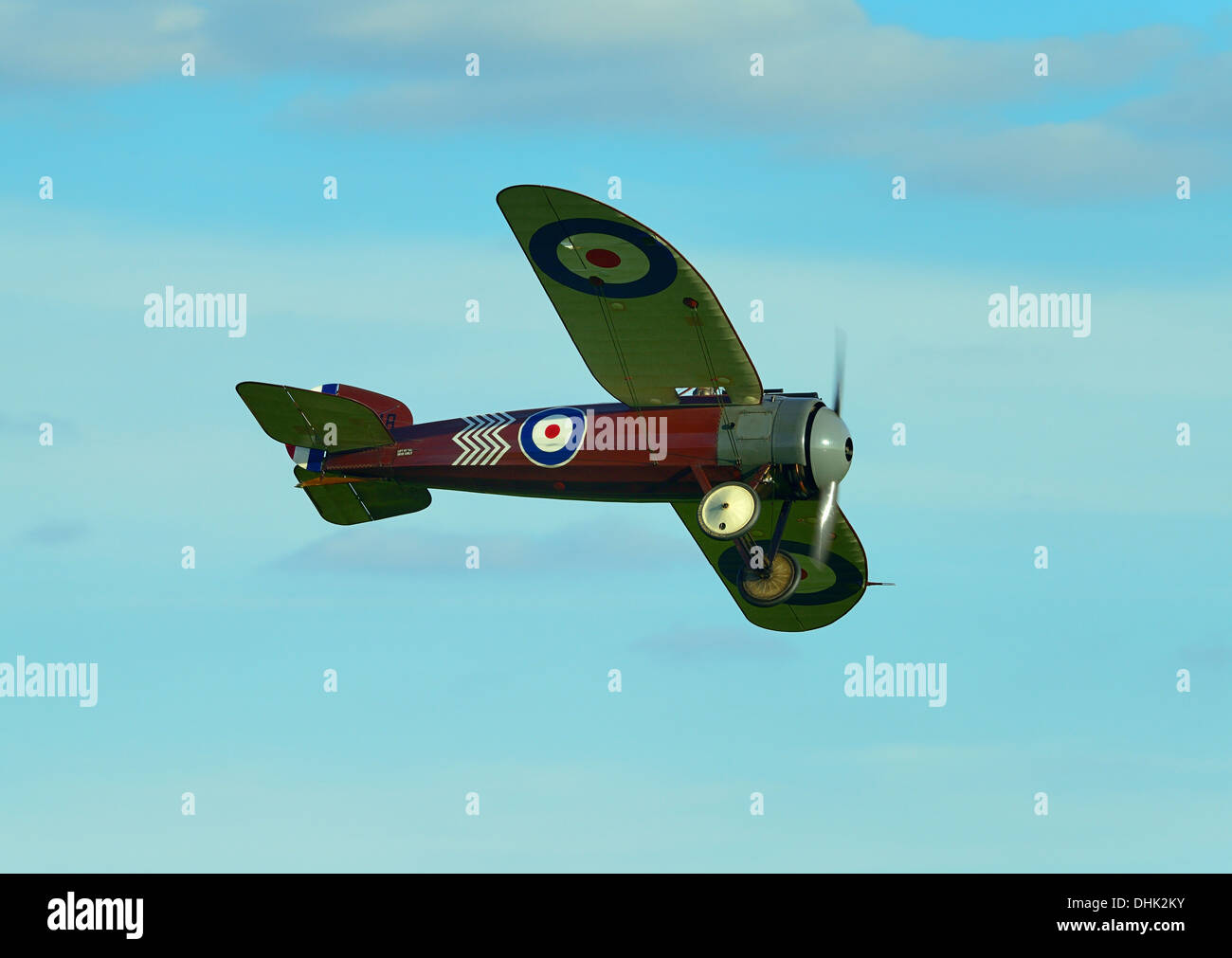 Bristol M1C vintage WW1 monoplan fighter dalla collezione Shuttleworth battenti a Biggleswade.Ottobre battenti giorno 2013. Foto Stock