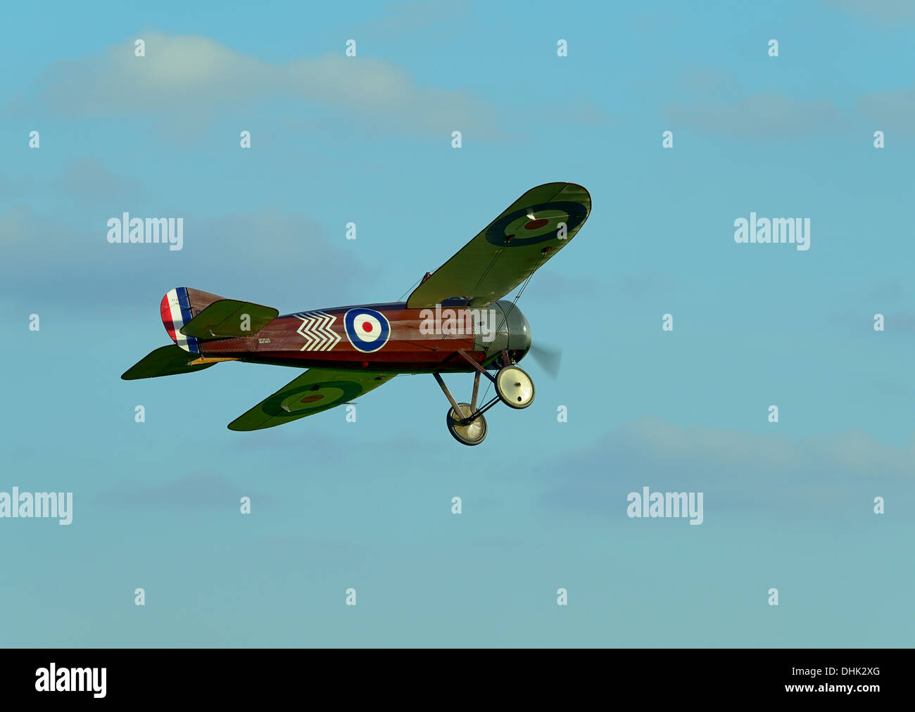 Bristol M1C vintage WW1 monoplan fighter dalla collezione Shuttleworth battenti a Biggleswade.Ottobre battenti giorno 2013. Foto Stock