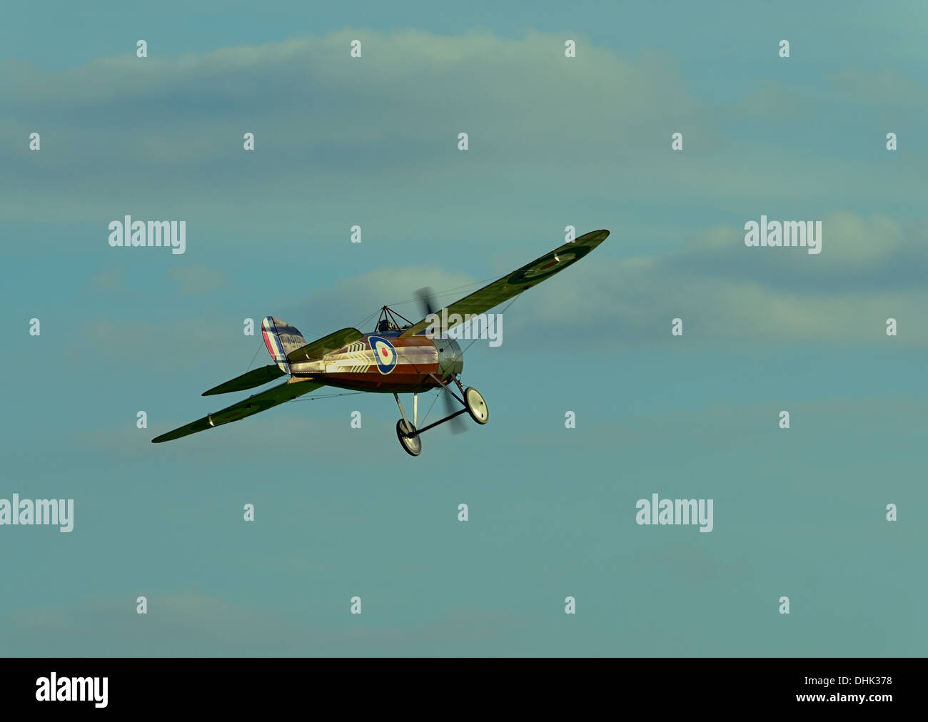 Bristol M1C vintage WW1 monoplan fighter dalla collezione Shuttleworth battenti a Biggleswade.Ottobre battenti giorno 2013. Foto Stock