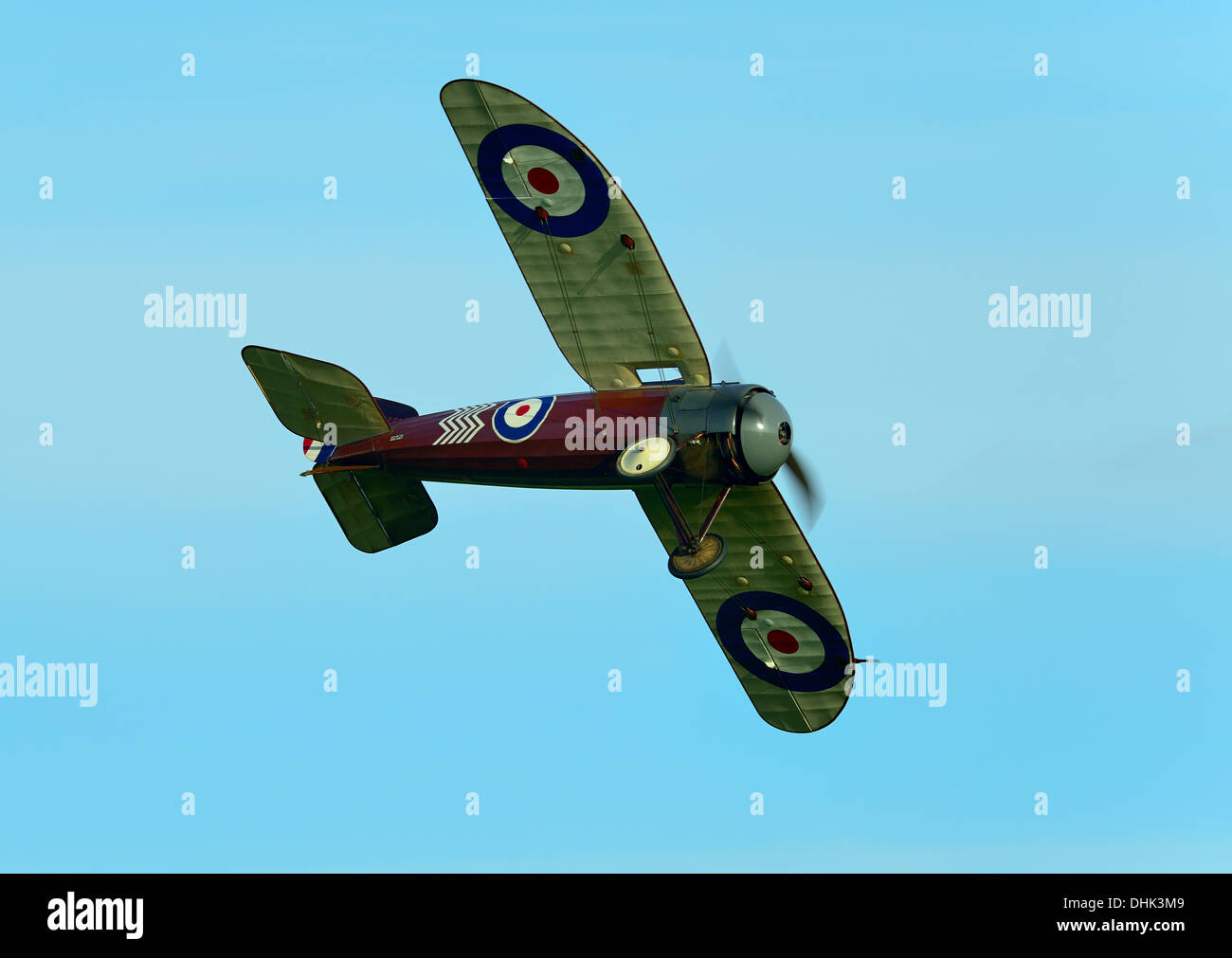 Bristol M1C vintage WWI monoplan fighter dalla collezione Shuttleworth battenti a Biggleswade.Ottobre battenti giorno 2013 Foto Stock