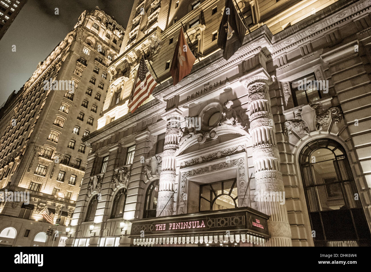 L'Hotel Peninsula, il Gotham, ufficio architettonico Hiss und Weekes, Quinta Avenue, Manhattan, New York, Stati Uniti d'America Foto Stock