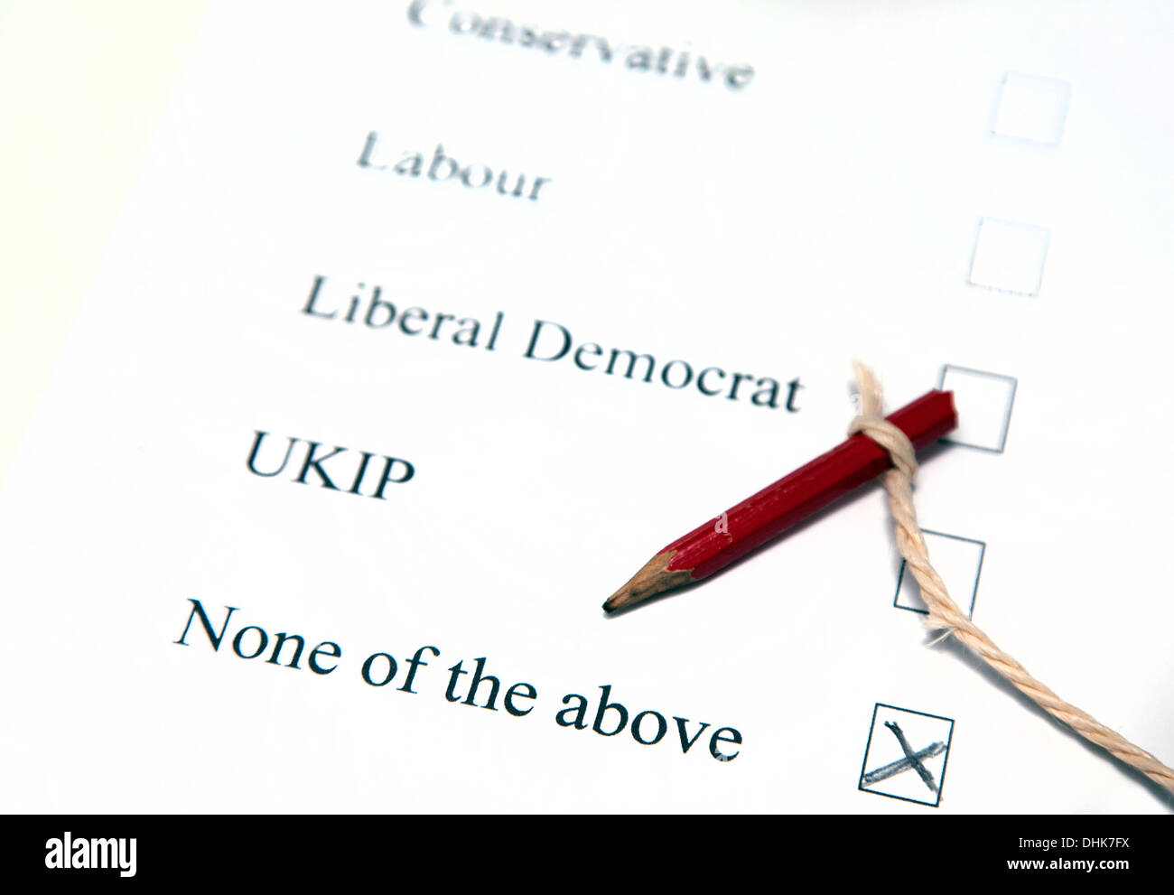 Voto cartaceo: apatia degli elettori aumentando, Londra Foto Stock