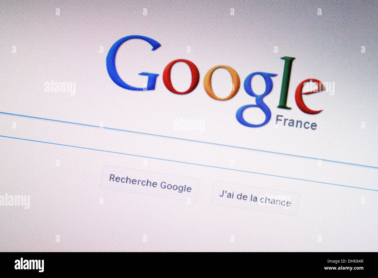 Sito francese e motore di ricerca per Google Francia, campo di ricerca,  internet Foto stock - Alamy