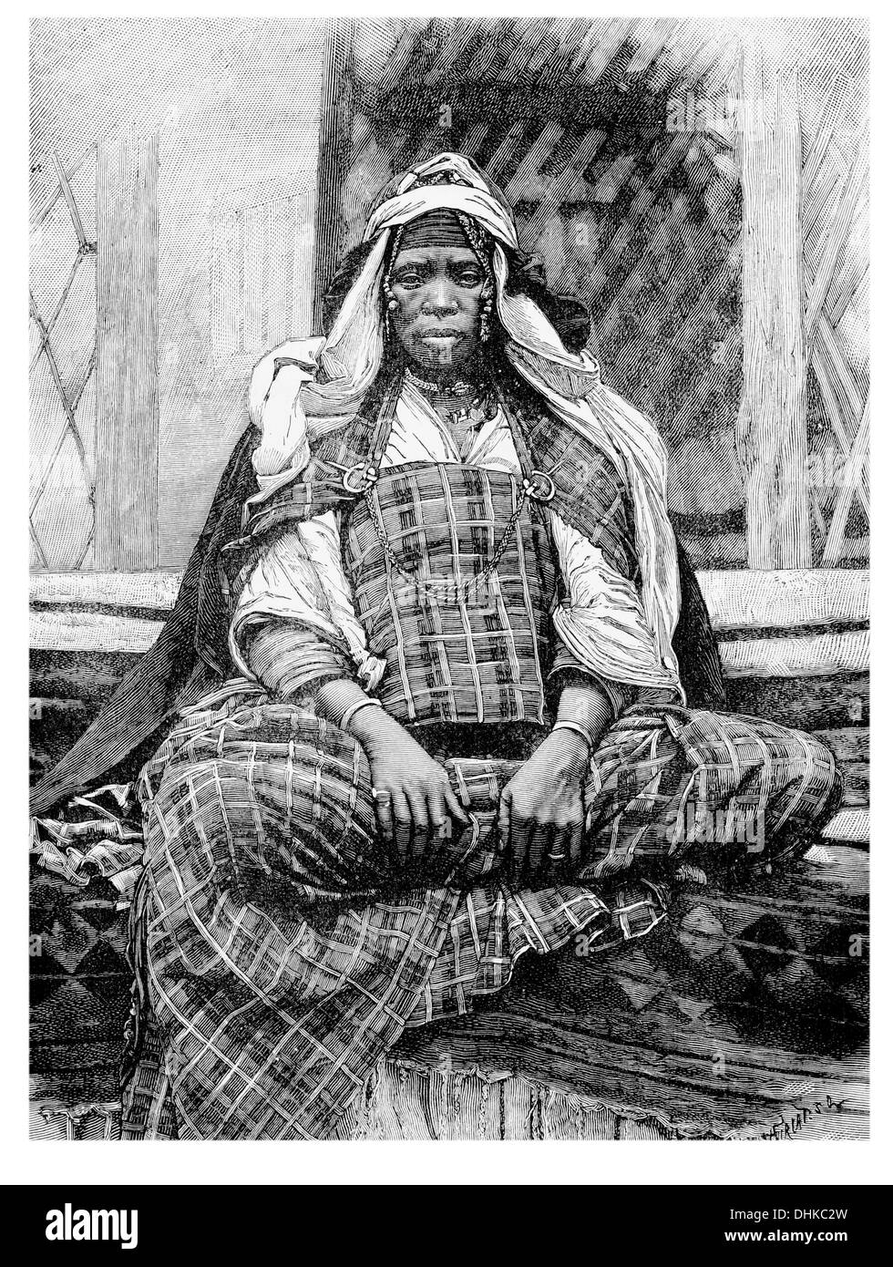 1888 emancipated Negress Biskra Algeria Foto Stock