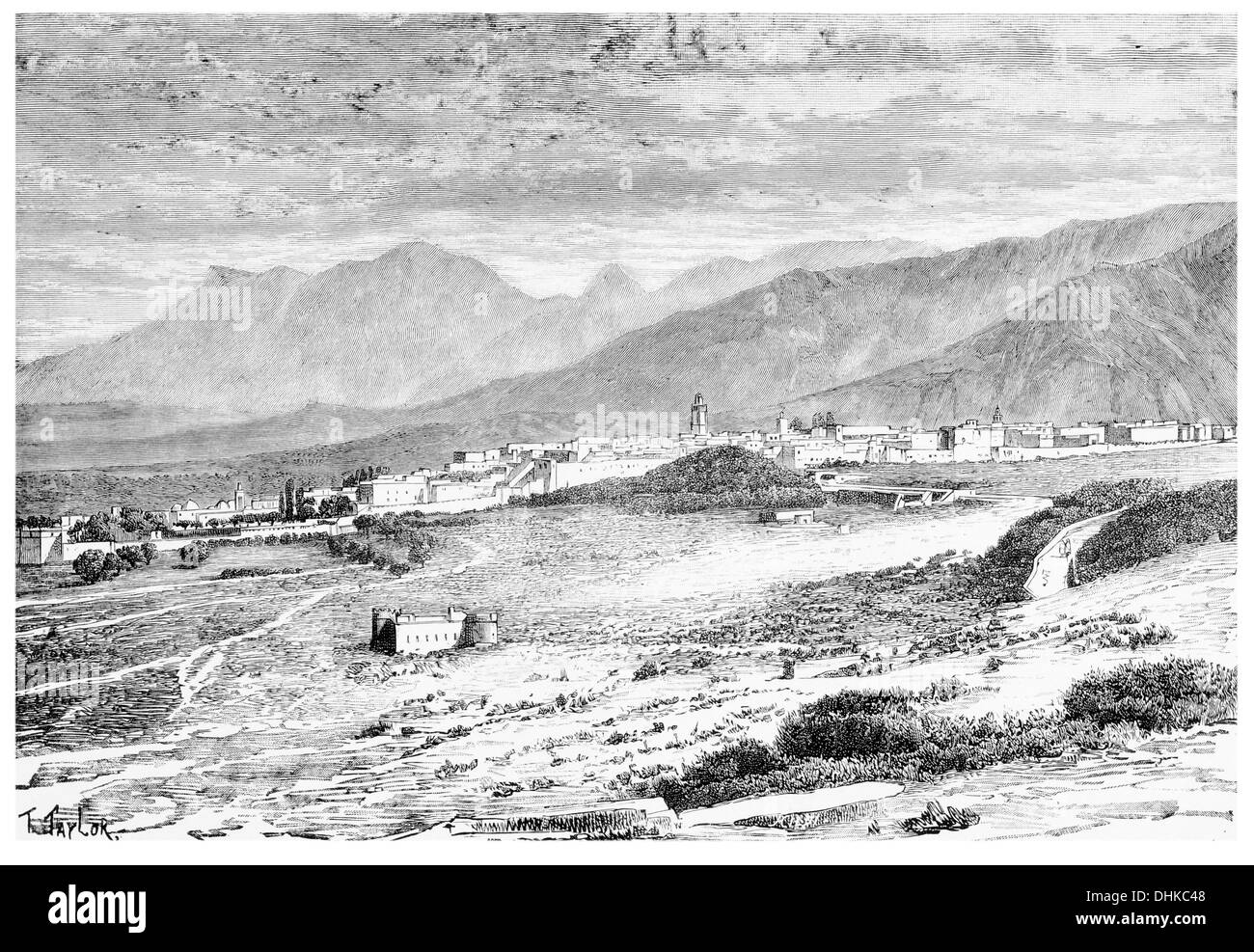 1888 vista di Tetuan Marocco Foto Stock