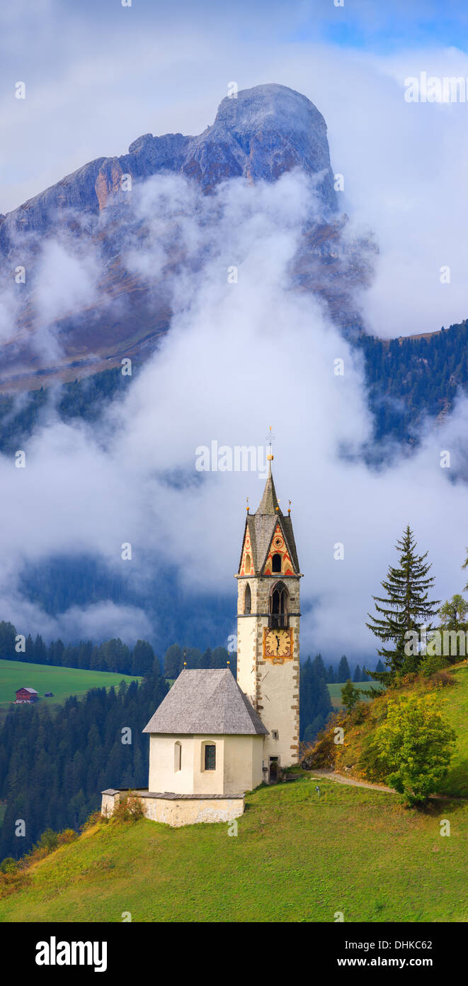 Santa Barbara cappella Tolpei, a La Valle, Alta Badia, Wengen Foto Stock