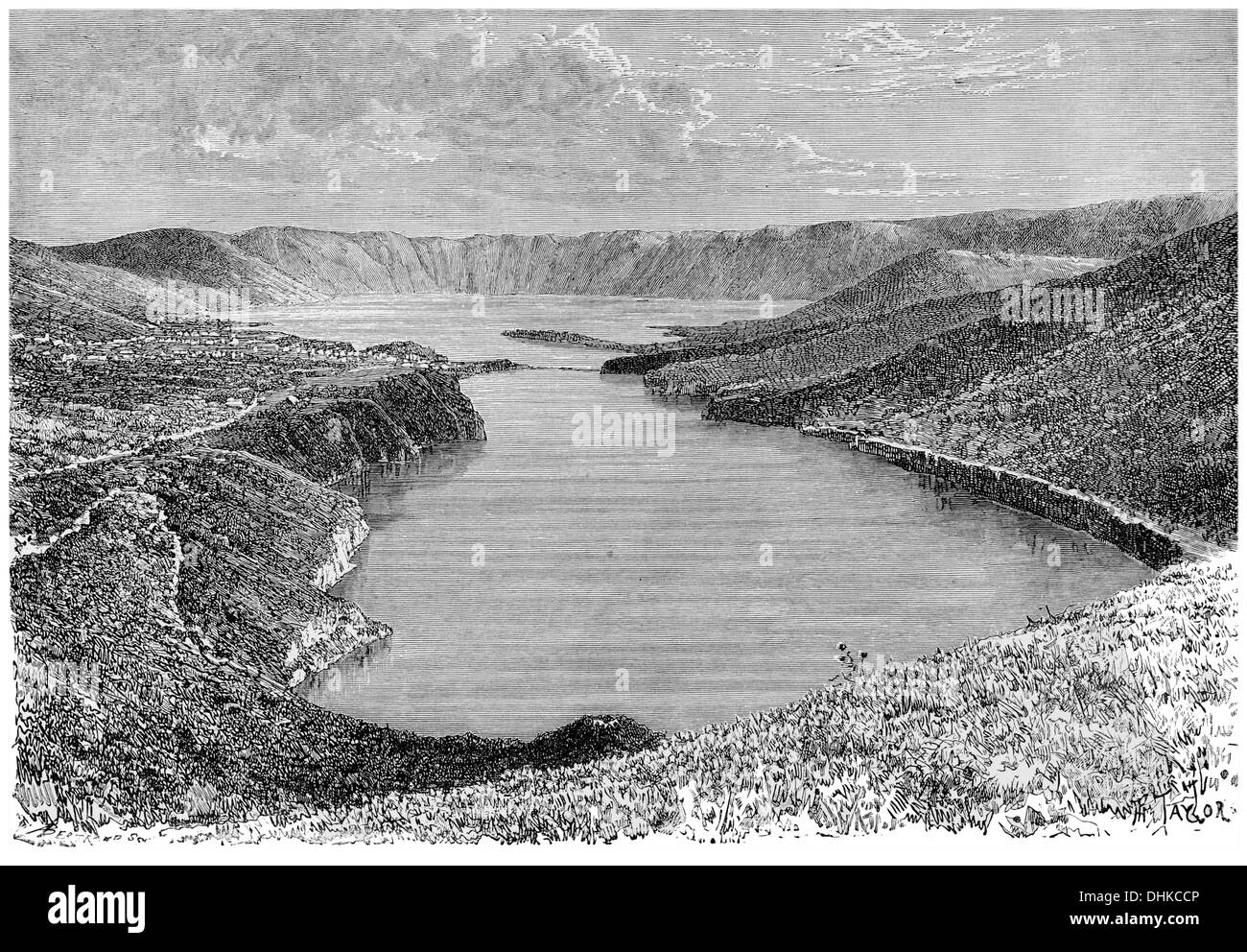 1888 Lago della sete Citades Crater Lake, San Miguel, isole Azzorre, Portogallo, massiccio atlantico Foto Stock