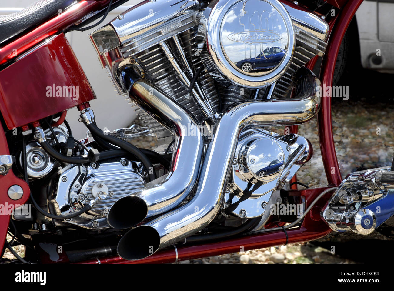 Custom motore del motociclo Foto Stock
