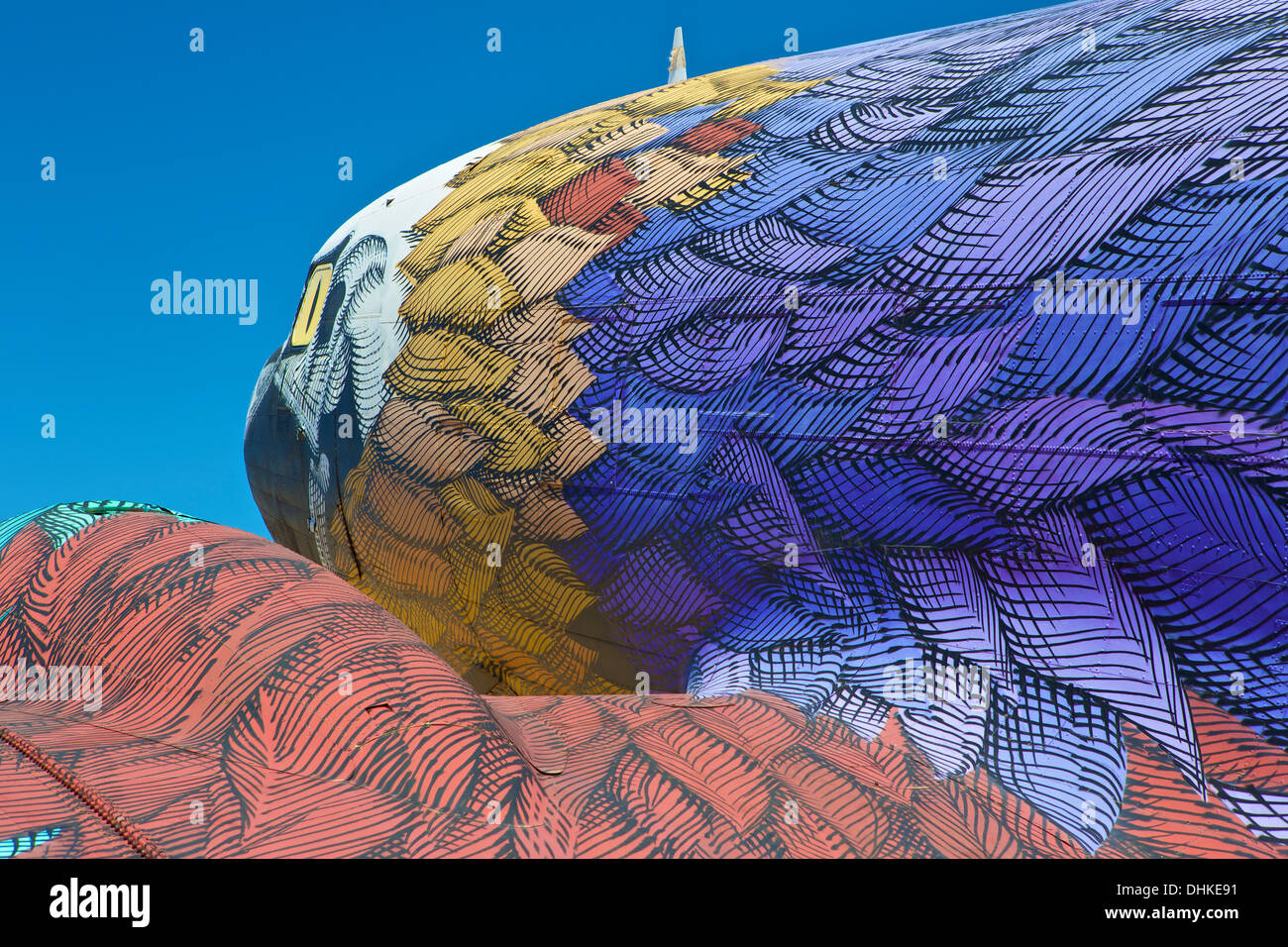 Fine tecnica dettagliata su un DC-3 al Pima Air & Space Museum, Tucson. Foto Stock