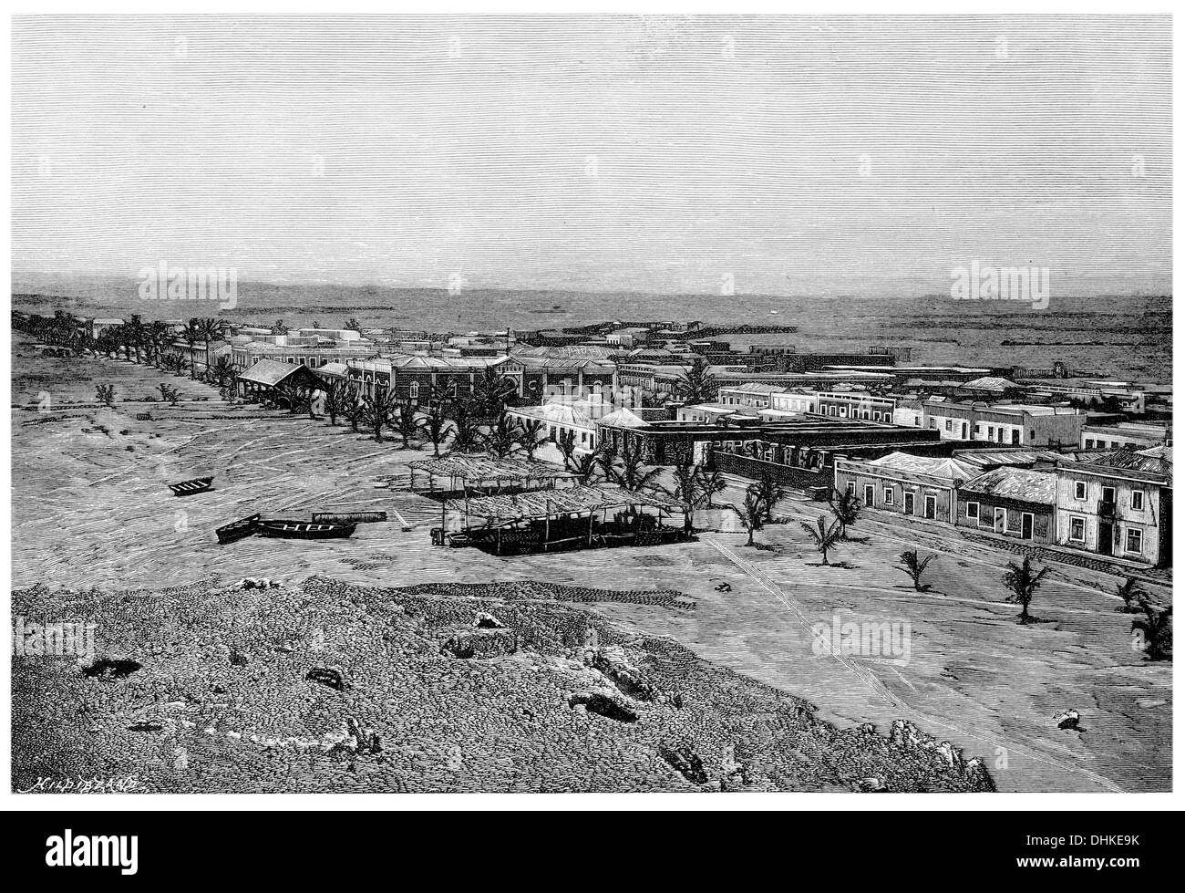 1888 Mossamedes Moçâmedes vista generale Namibe Foto Stock