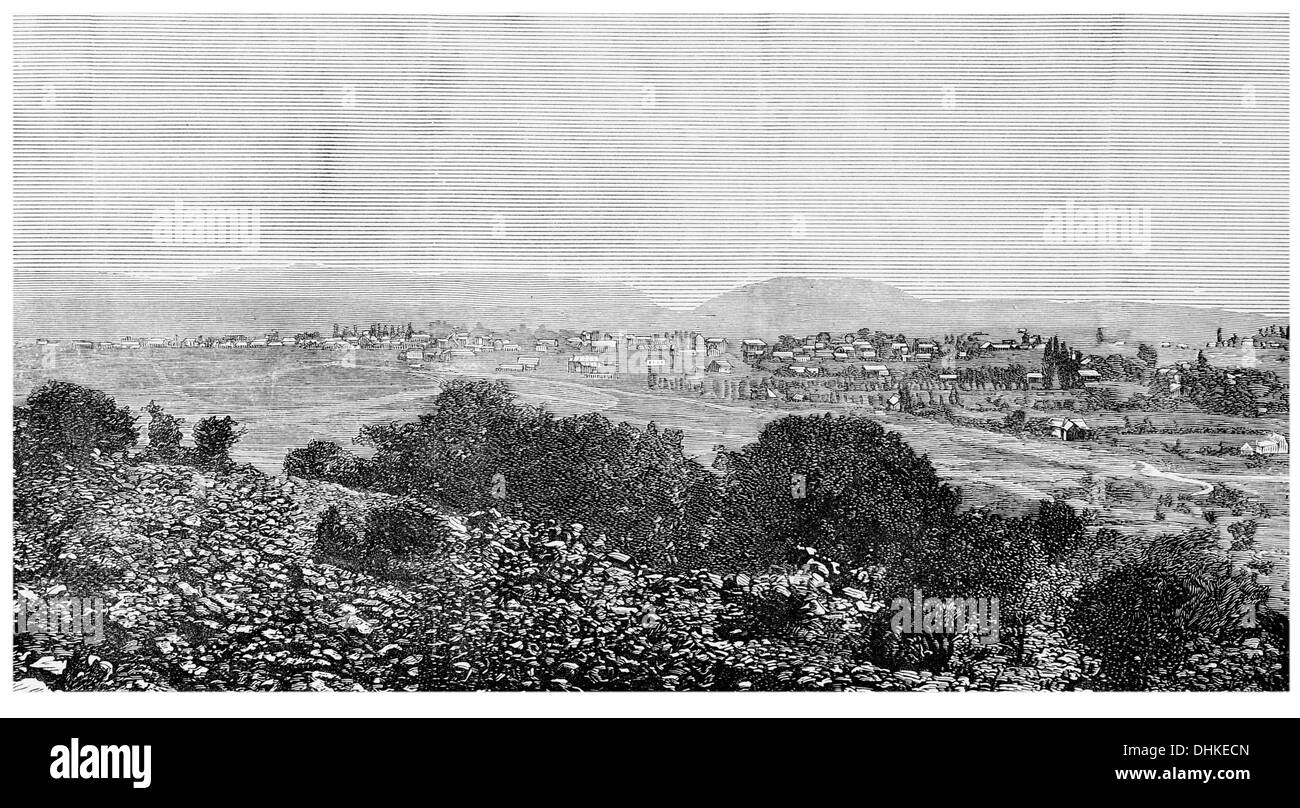Vista generale di Pretoria nel 1886 Foto Stock