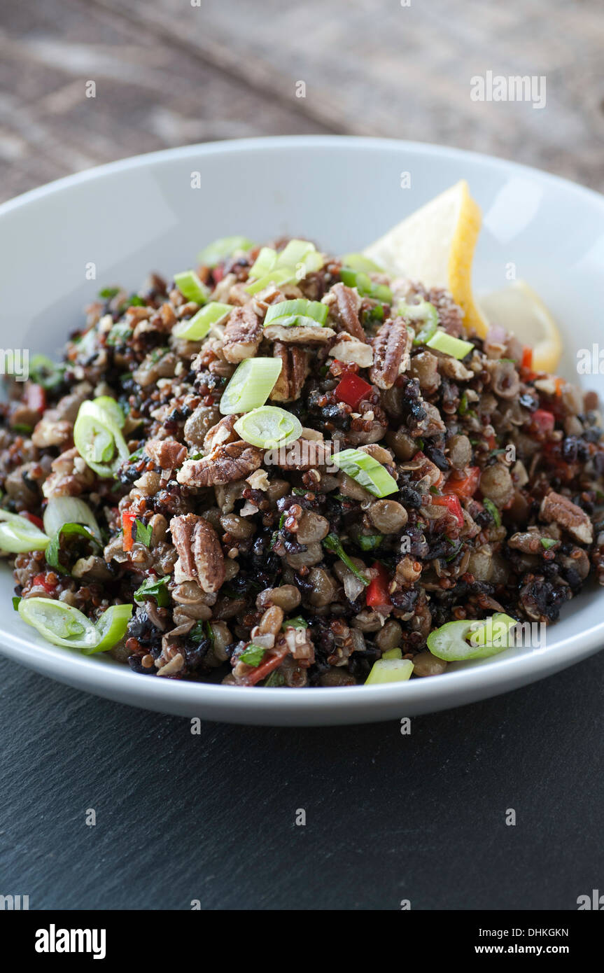 Lenticchia e vietato Insalata di riso Foto Stock