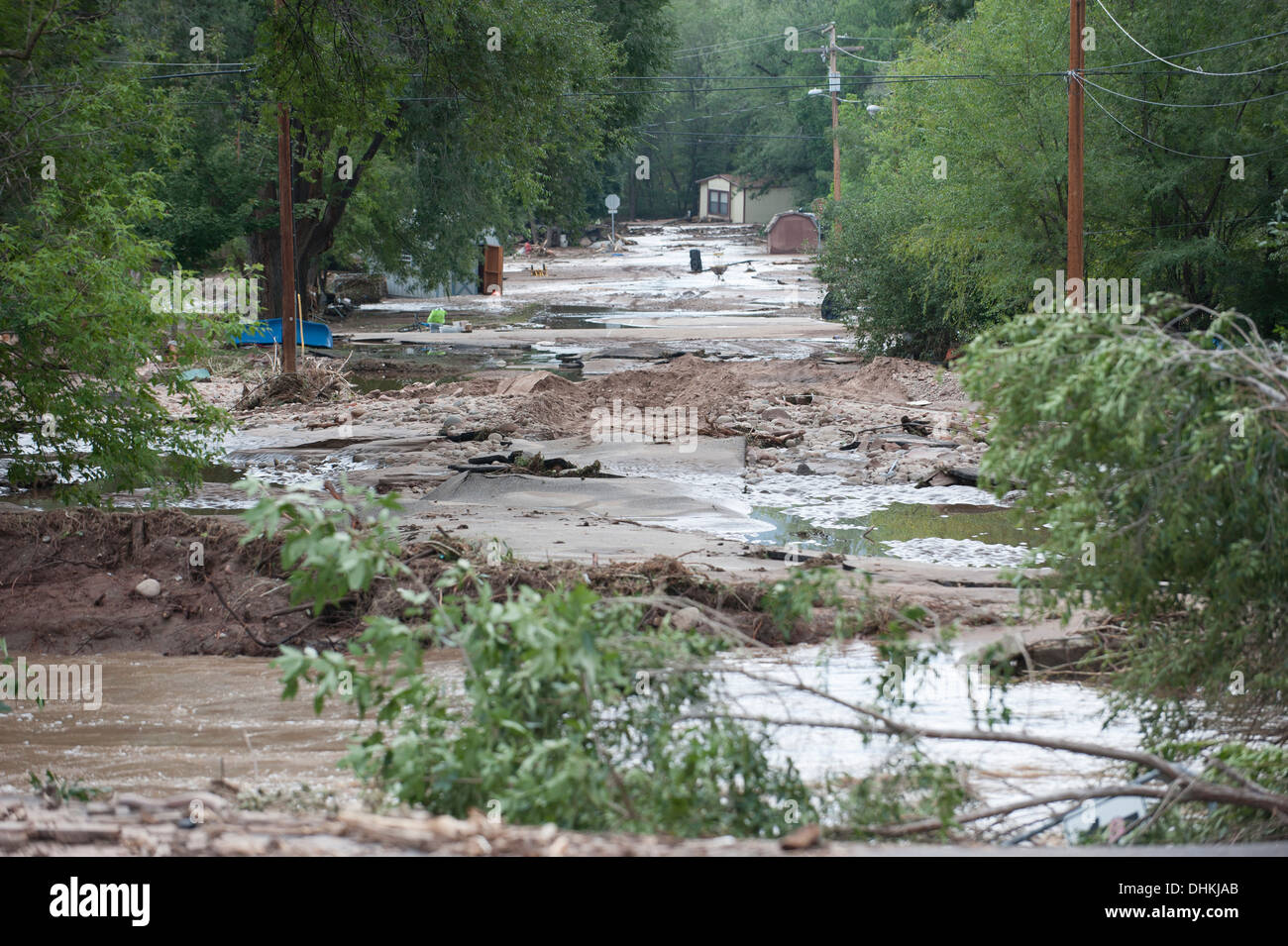 Inondazione di Lyons, CO Foto Stock