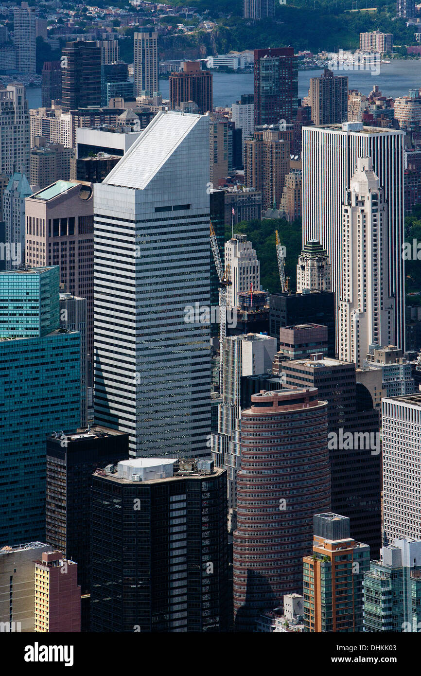 Fotografia aerea del centro di Citigroup, rossetto costruzione,grattacieli, Manhattan New York City Foto Stock
