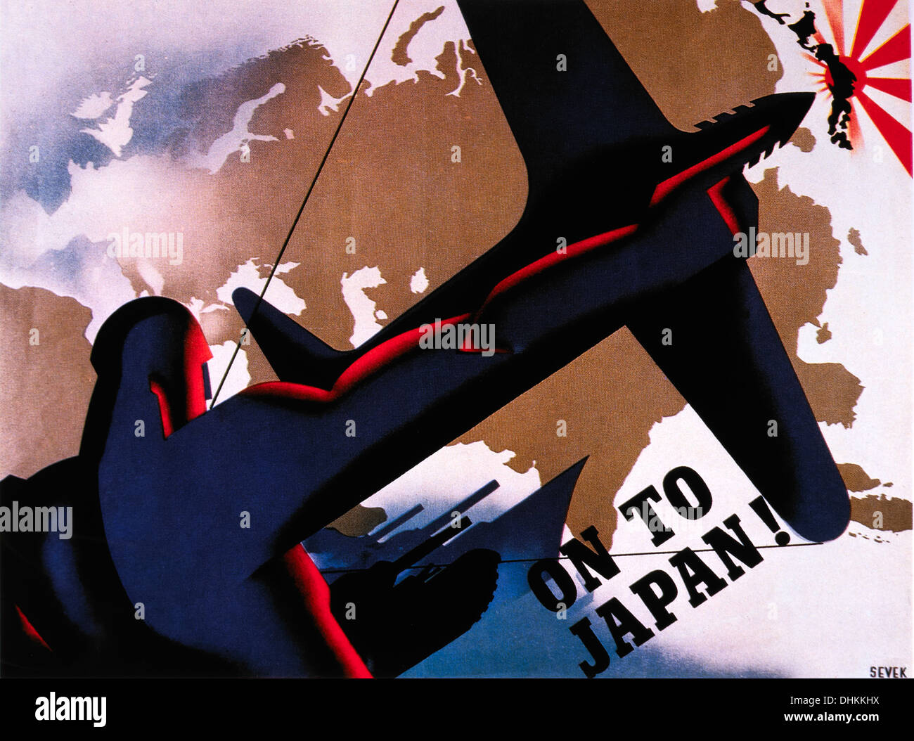 British World War II Poster, 'al Giappone!', 1945 Foto Stock