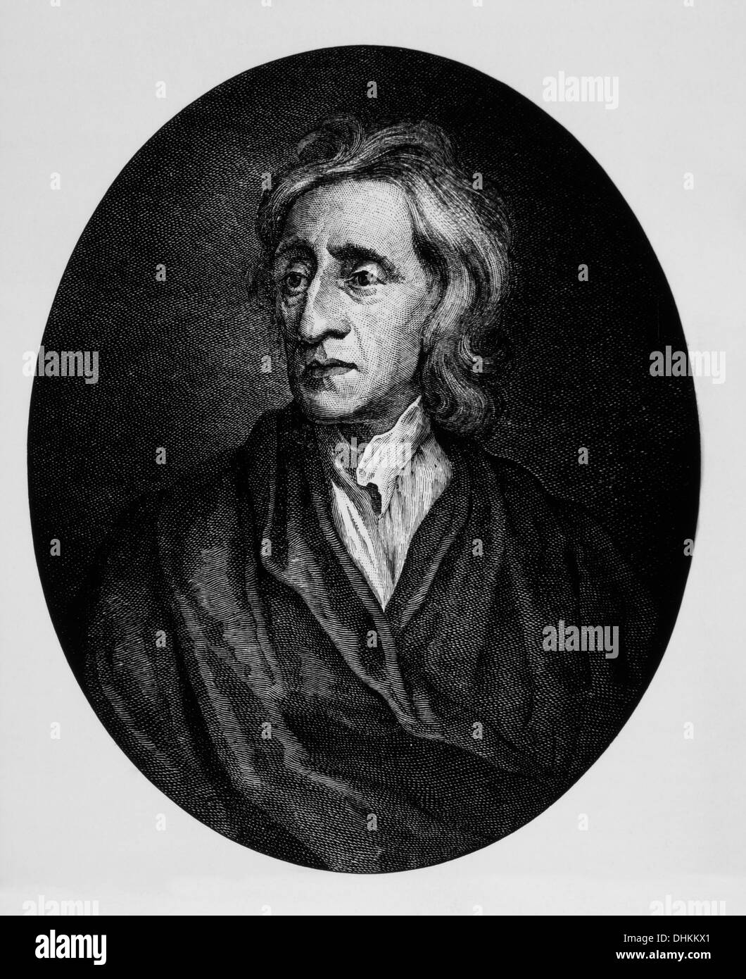 John Locke (1632-1704), filosofo inglese, fondatore della British empirismo & ampiamente noto come il padre del liberalismo classico Foto Stock