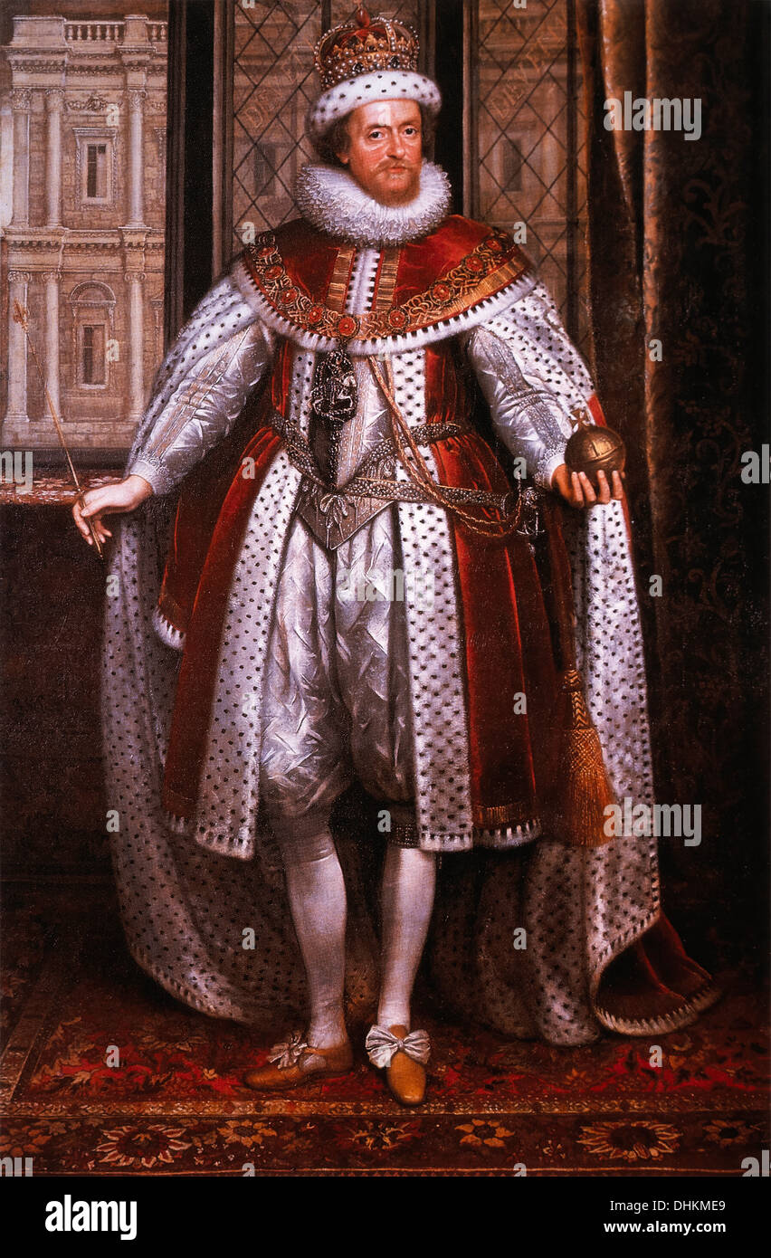 Giacomo I (1566-1625), re d'Inghilterra, 1603-25, Ritratto Foto Stock
