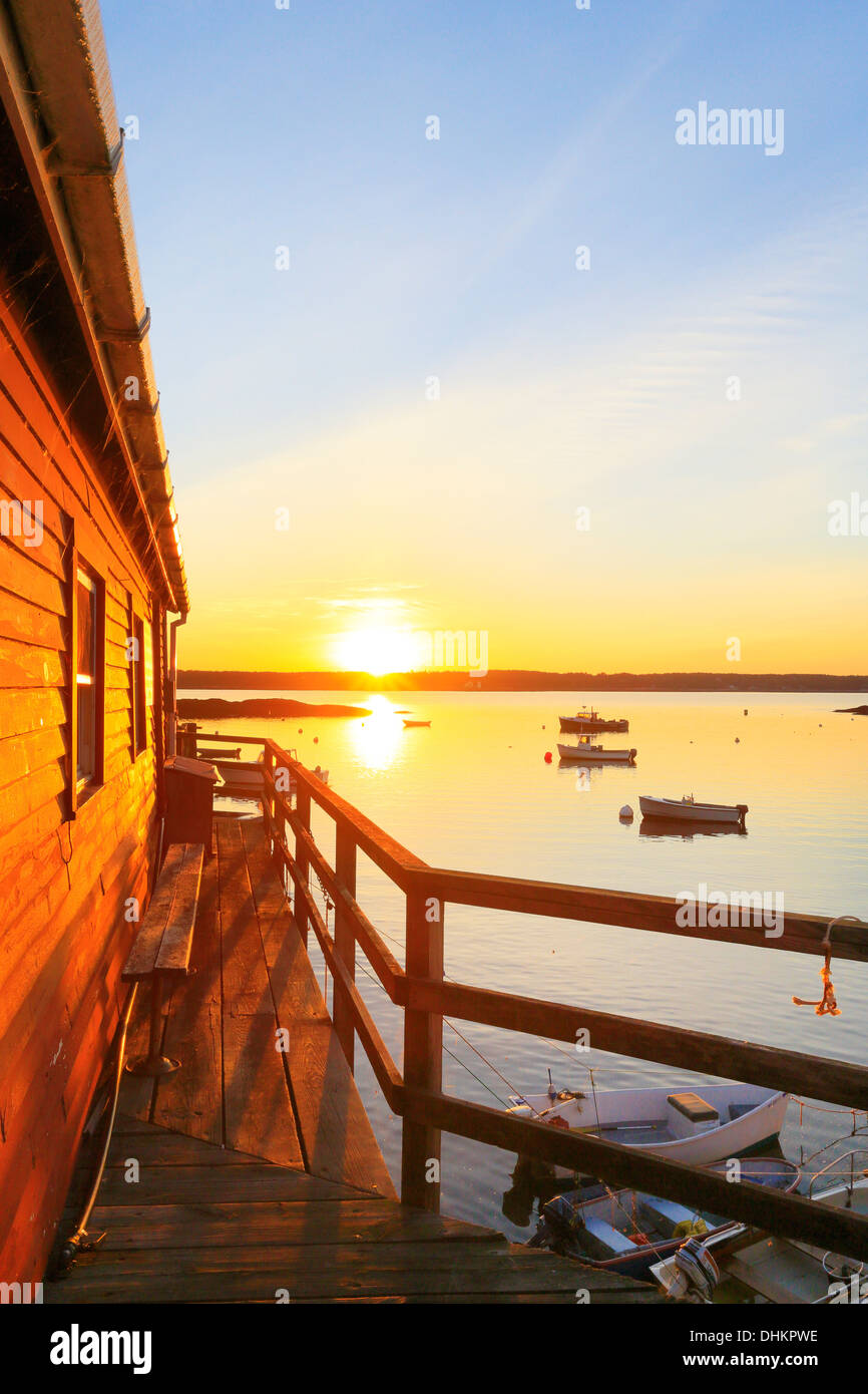 Sunrise, cinque isole, Maine, Stati Uniti d'America Foto Stock