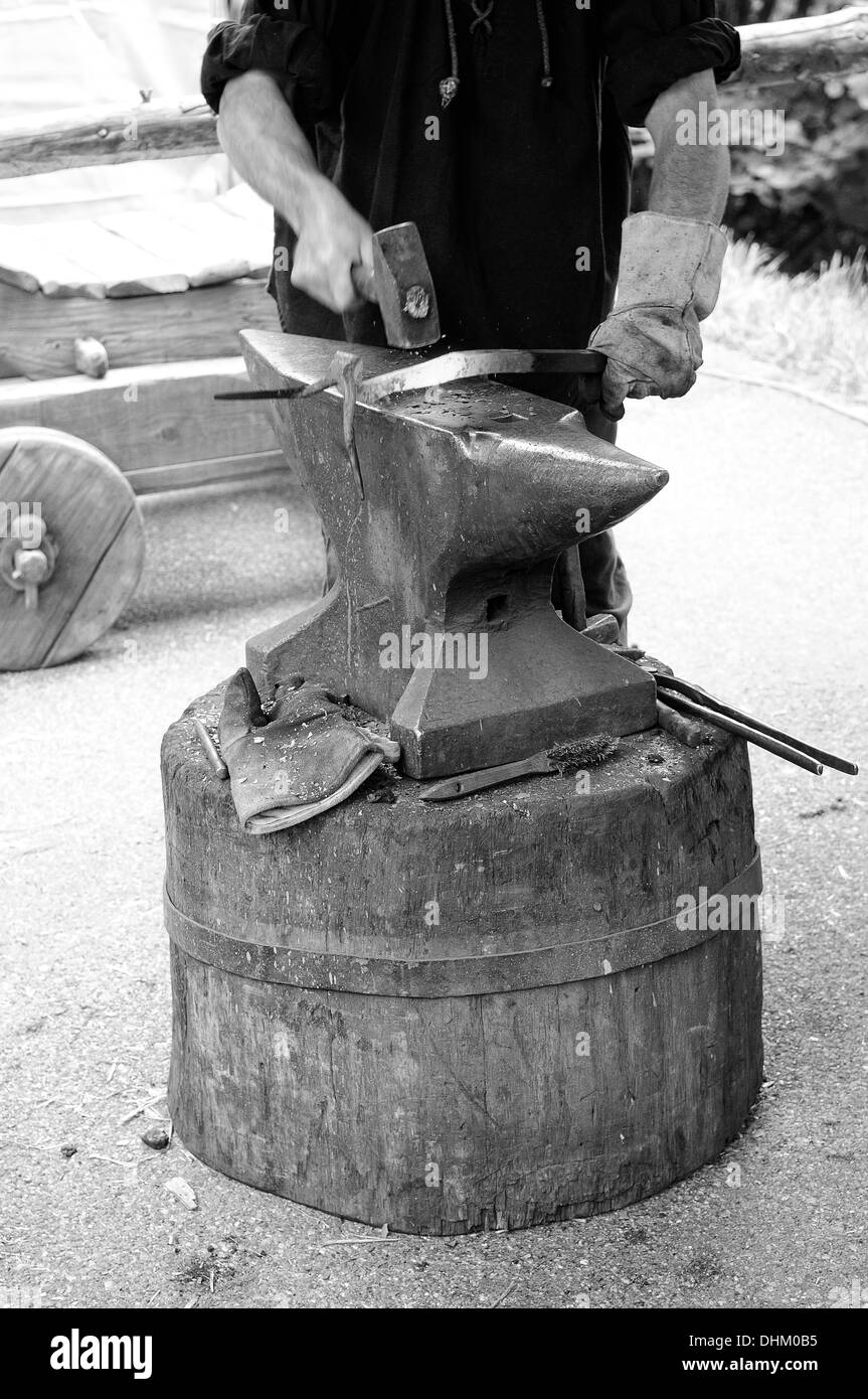 La fucina, il fabbro, Foto Stock