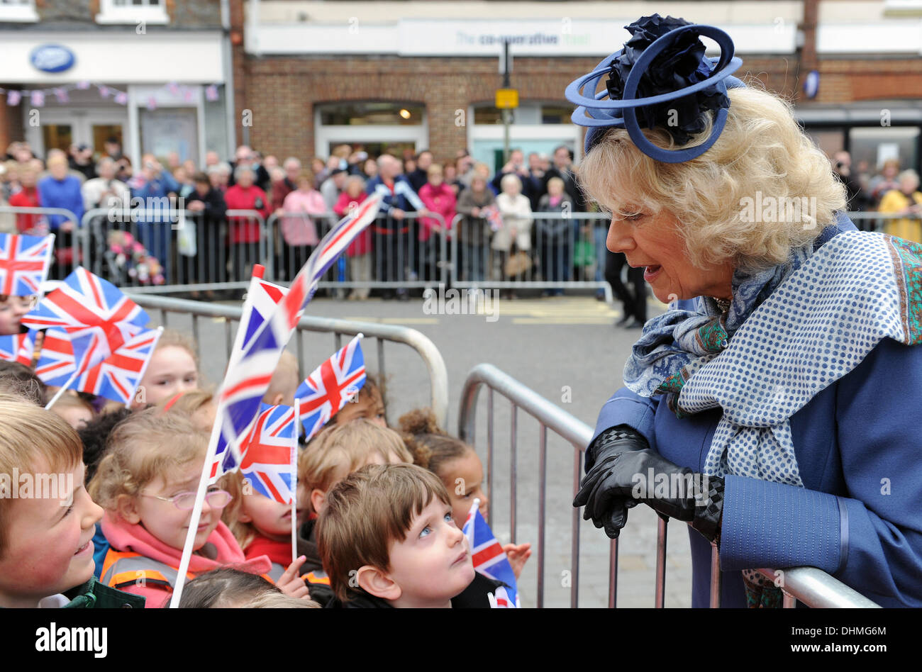 Aria onorario Commodore, Camilla, duchessa di Cornovaglia riceve la libertà di Thame a nome della RAF Halton Thame, Inghilterra - 02.05.12 **Non disponibile per la pubblicazione in Francia. Disponibile per la pubblicazione nel resto del mondo** obbligatorio di credito: Zak Hussein/WENN.com Foto Stock