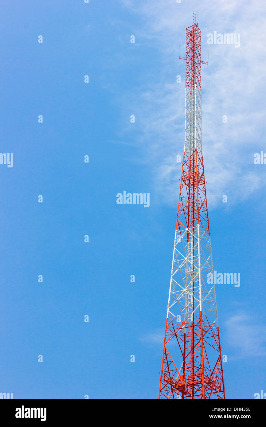Telecomunicazioni di antenna Foto Stock