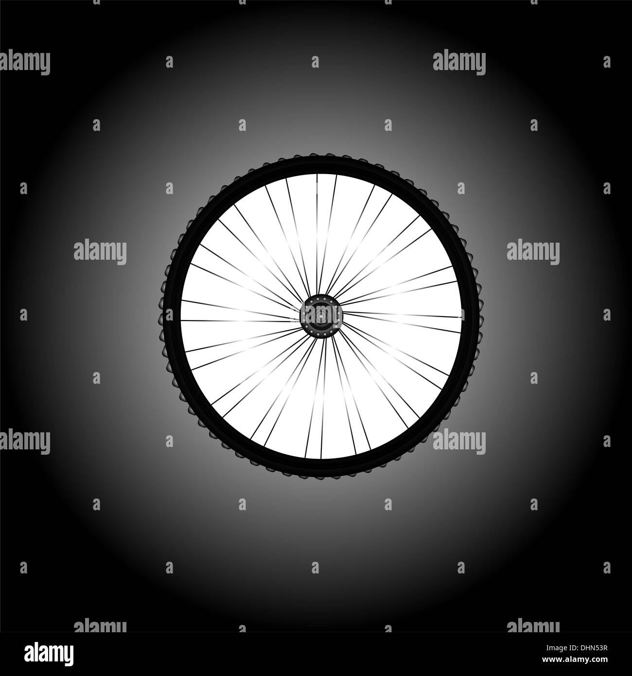 La ruota di bicicletta simbolo Foto Stock