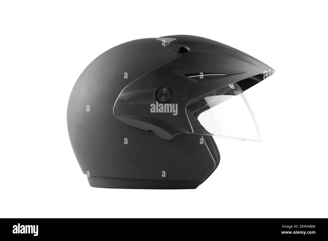 Italiano moto casco (faccia aperta) Foto Stock