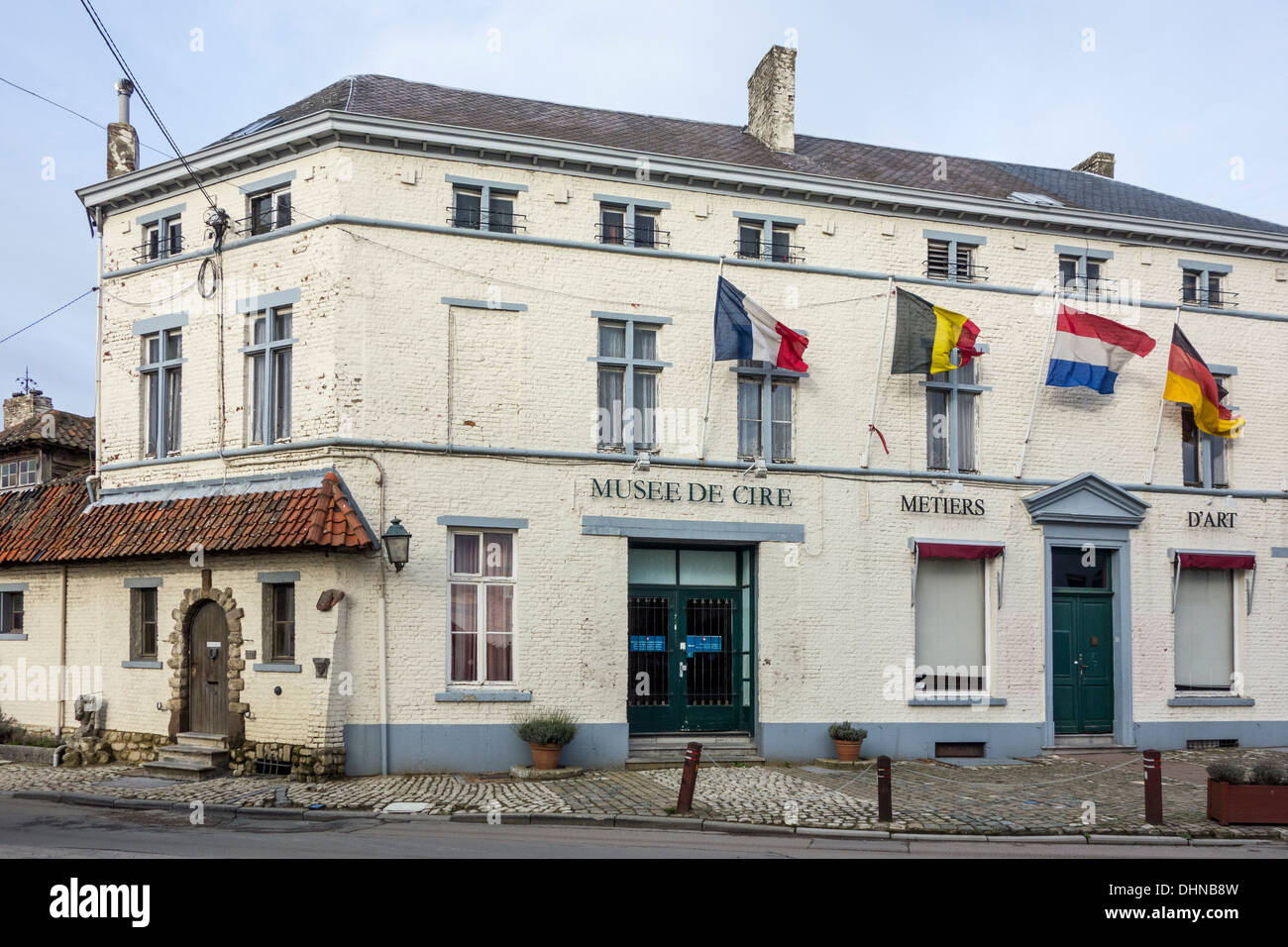 Il Museo delle Cere / Musée de Cera al 1815 battlefield sito della battaglia di Waterloo, Braine-l'Alleud vicino a Bruxelles, in Belgio Foto Stock