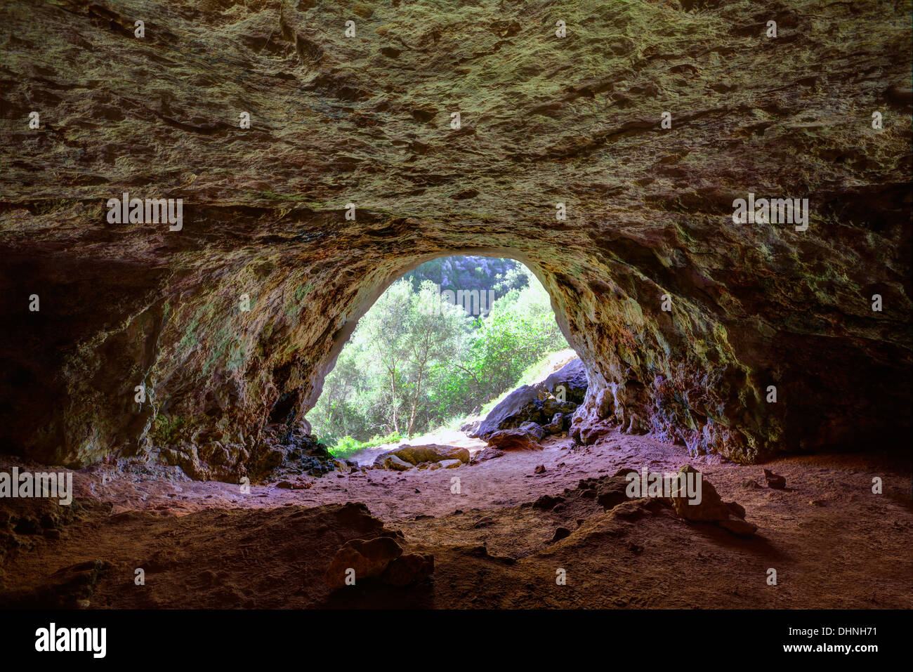 Minorca Cova Polida grotta in es Mitjorn a Isole Baleari Spagna Foto Stock