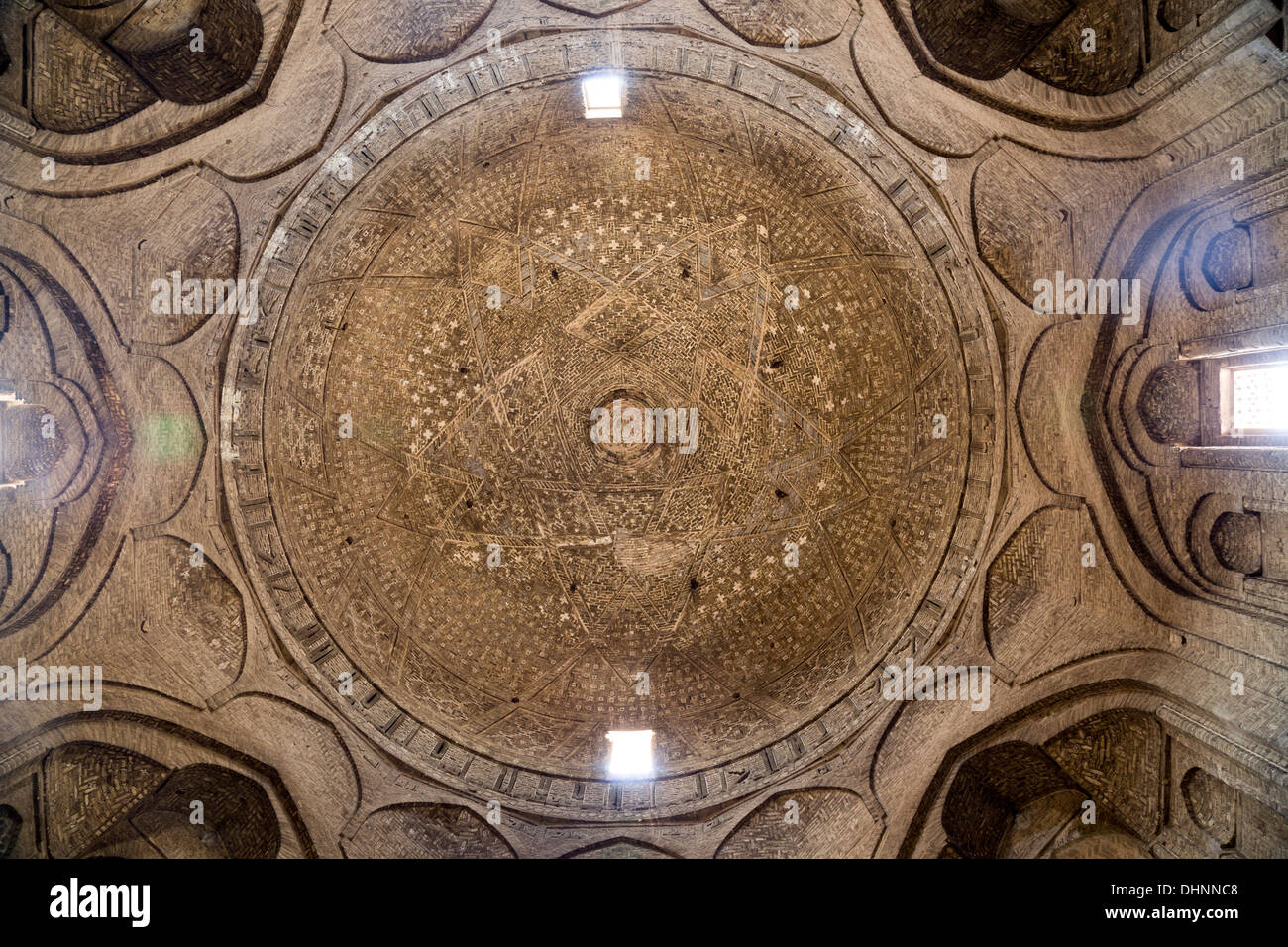 Dome camera di Taj al-Mulk, Isfahan Moschea del Venerdì, Iran Foto Stock