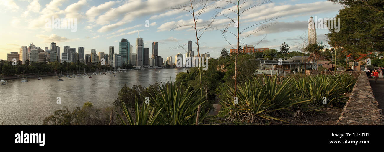 Brisbane dalle Scogliere Kangaroo Point. Foto Stock