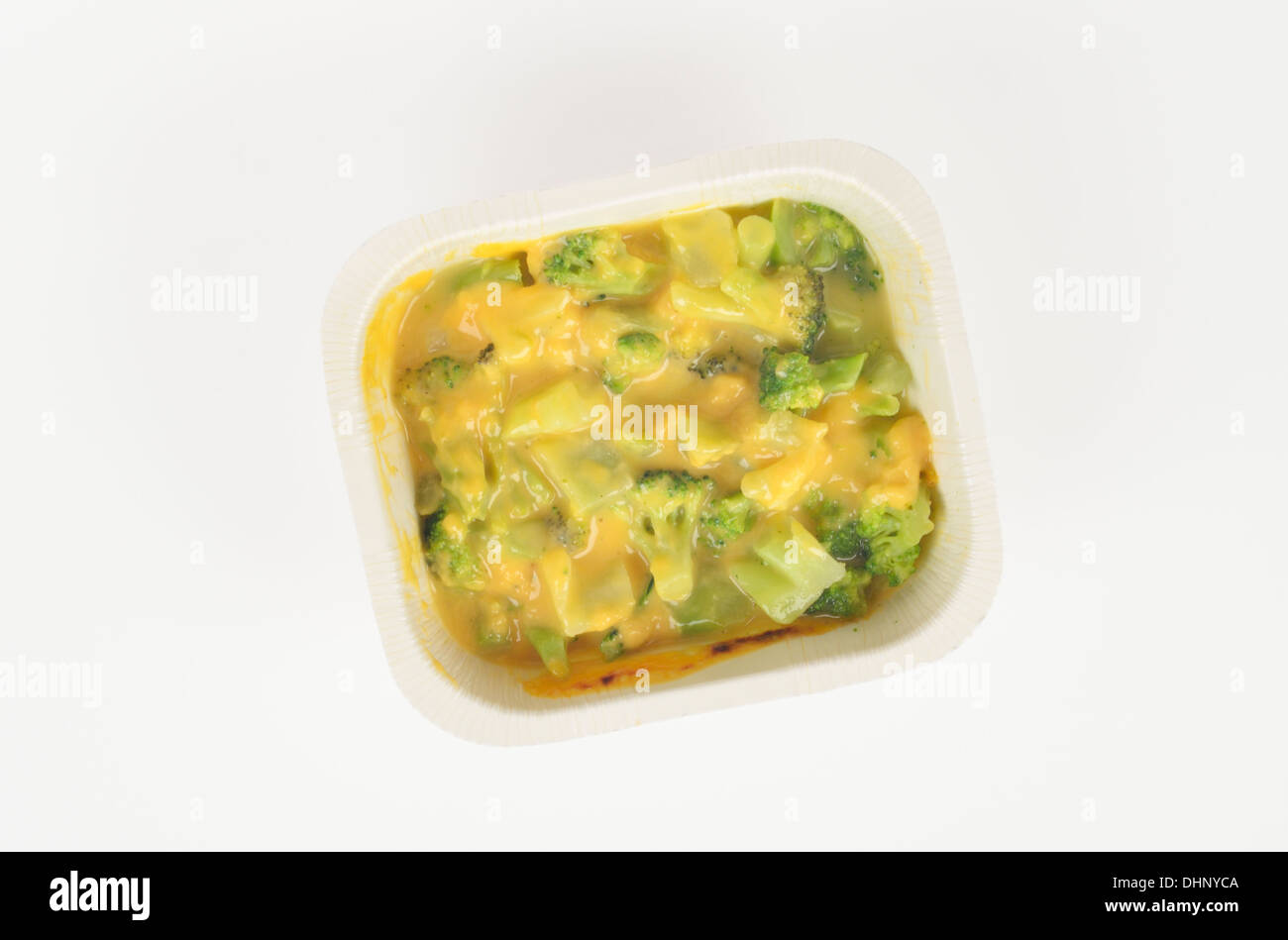 Vassoio di occhio di broccoli cotti e formaggio Foto Stock