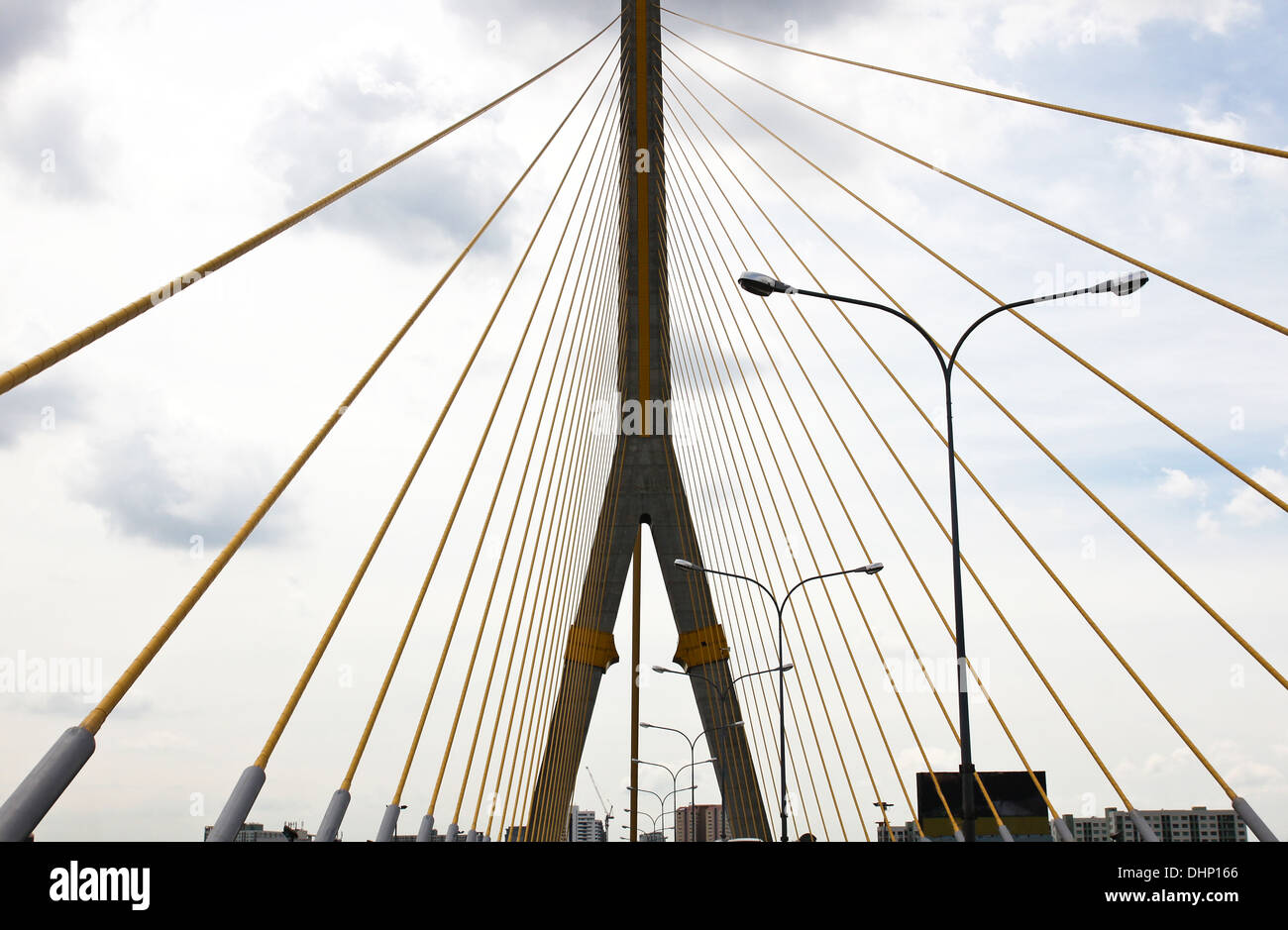 Mega sling Bridge,Rama 8, a Bangkok in Tailandia Foto Stock