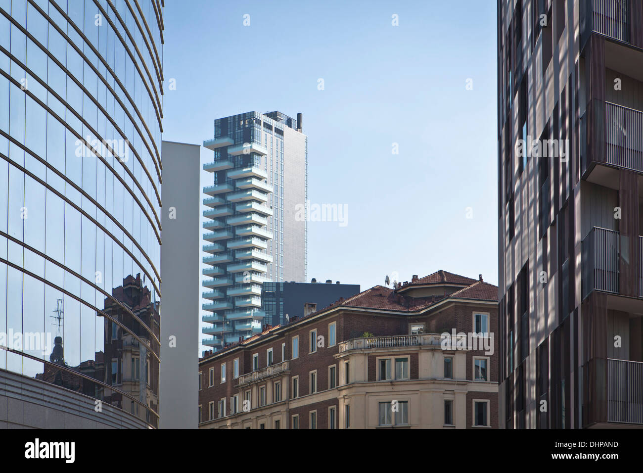 Il progetto porta nuova,centro business di Milano Foto Stock
