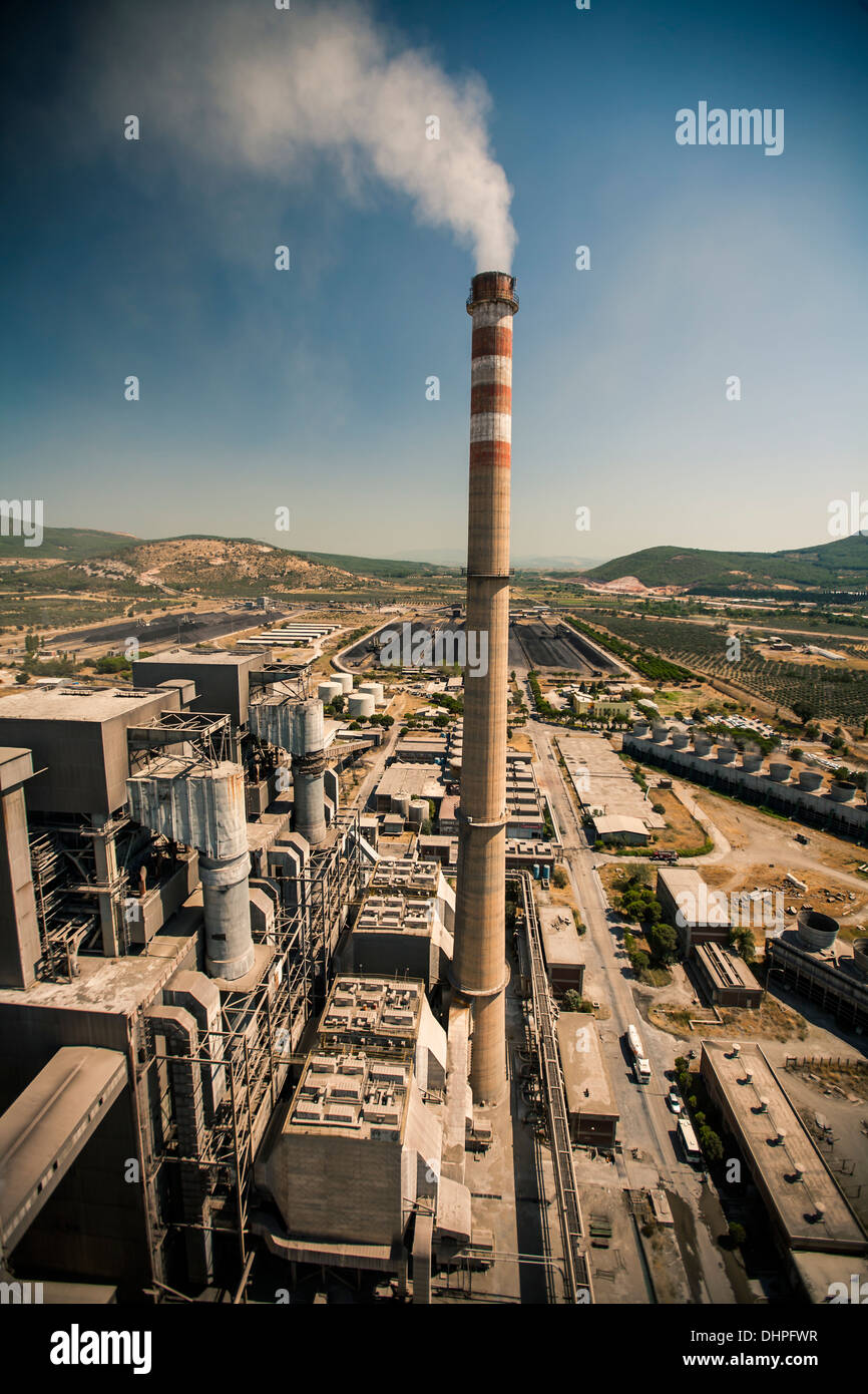 Vista della vecchia tecnologia centrali a carbone vegetale, Turchia Foto Stock