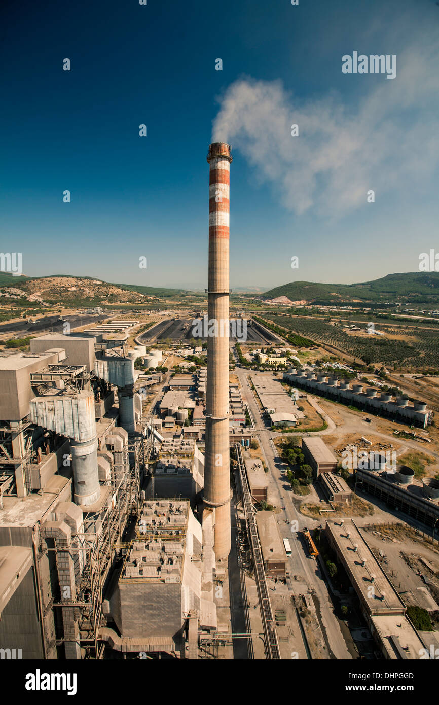 Vista della vecchia tecnologia centrali a carbone vegetale, Turchia Foto Stock