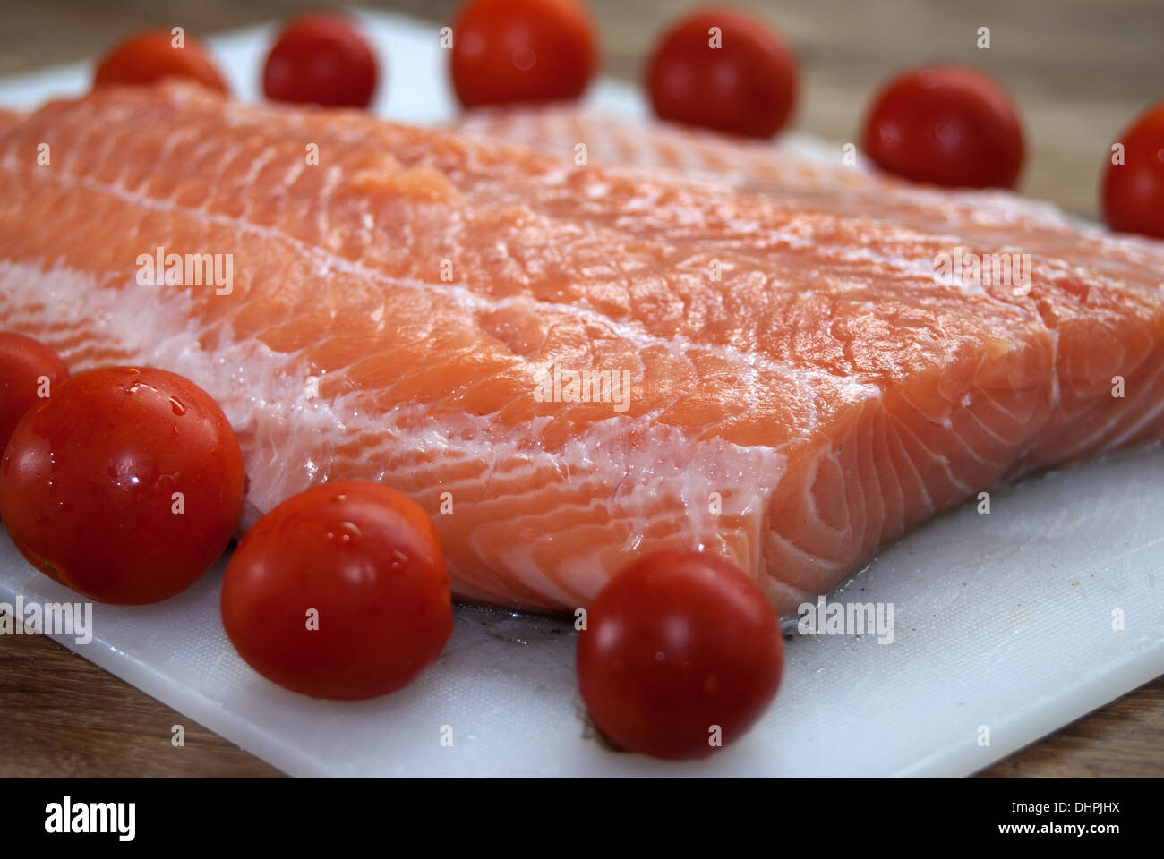 fille salmone Foto Stock