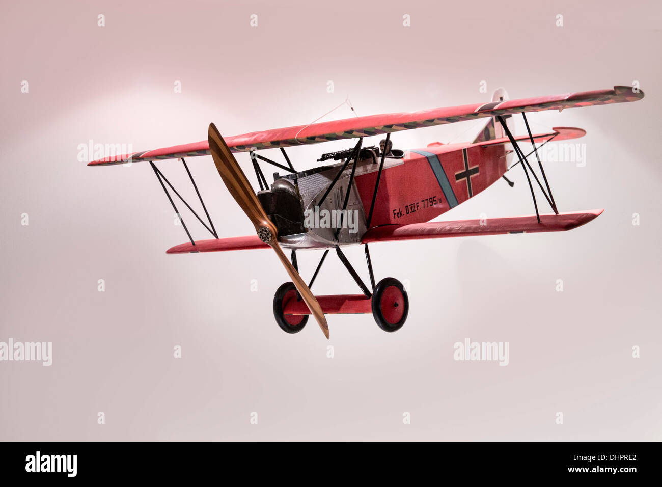 Paesi Bassi, Lelystad, Aviodrome, aviazione museo di storia. Modello di inizio Fokker Foto Stock