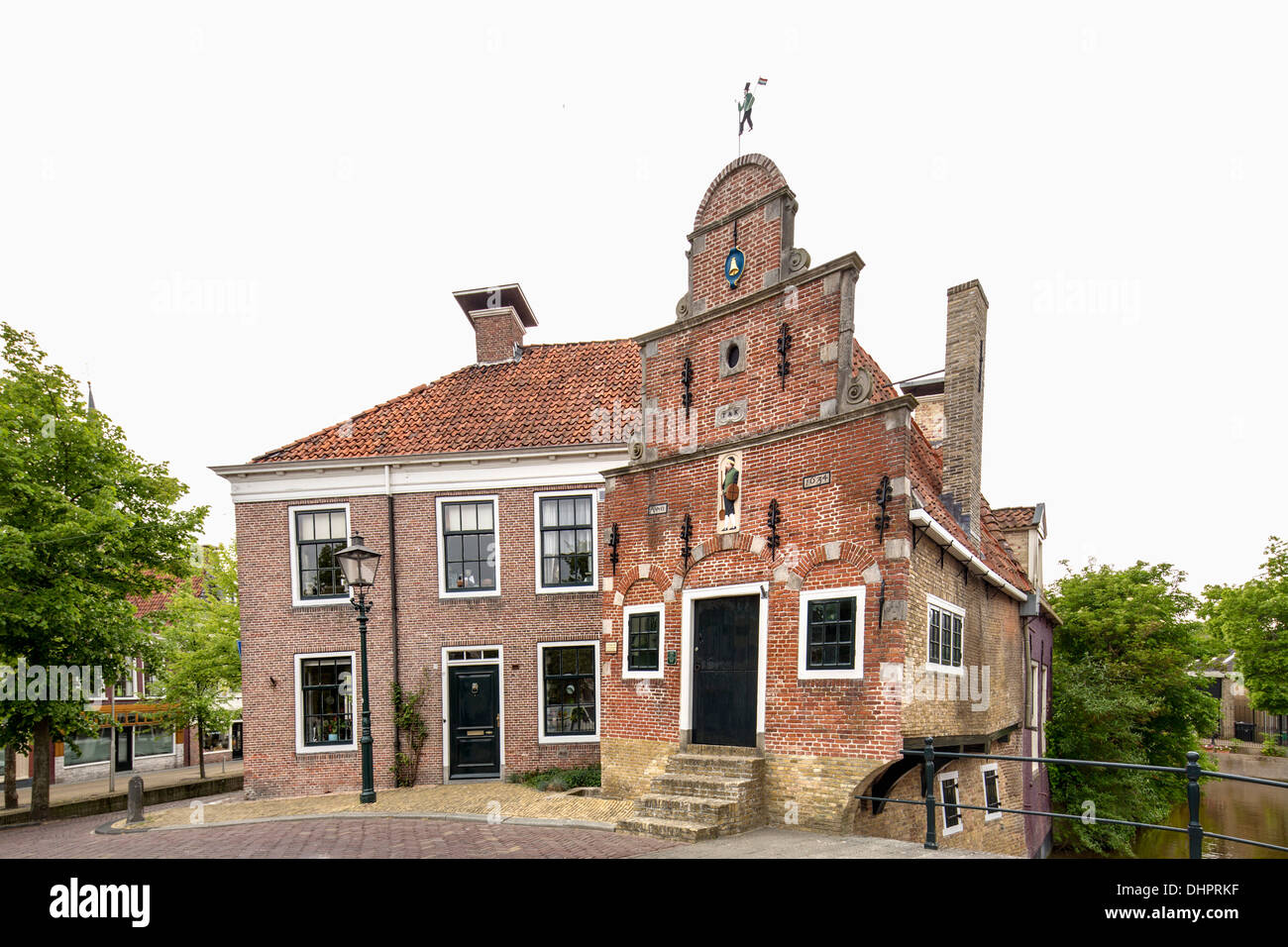 Paesi Bassi, Franeker, Casa dal 1634 chiamato Korendragershuisje Foto Stock