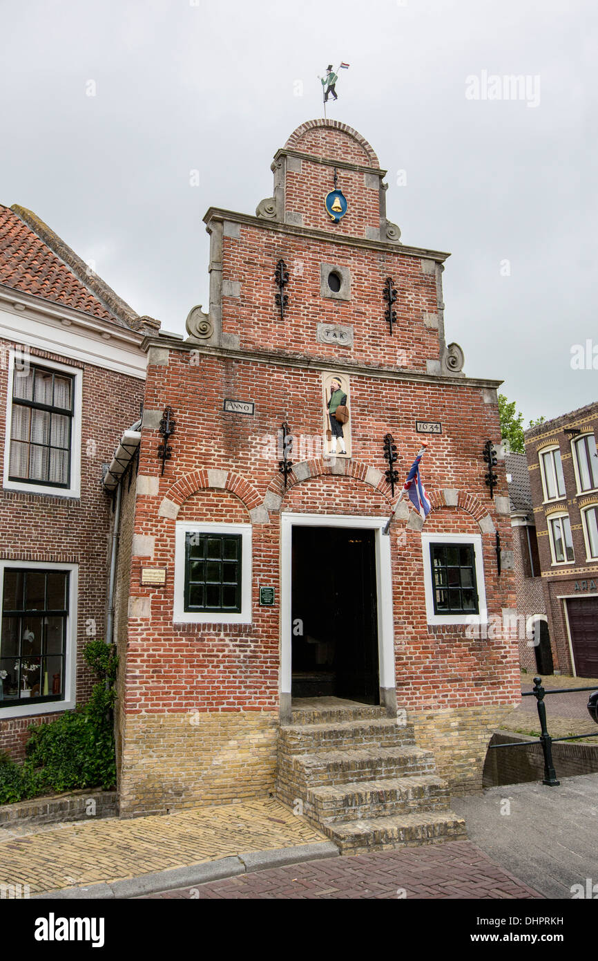 Paesi Bassi, Franeker, Casa dal 1634 chiamato Korendragershuisje Foto Stock
